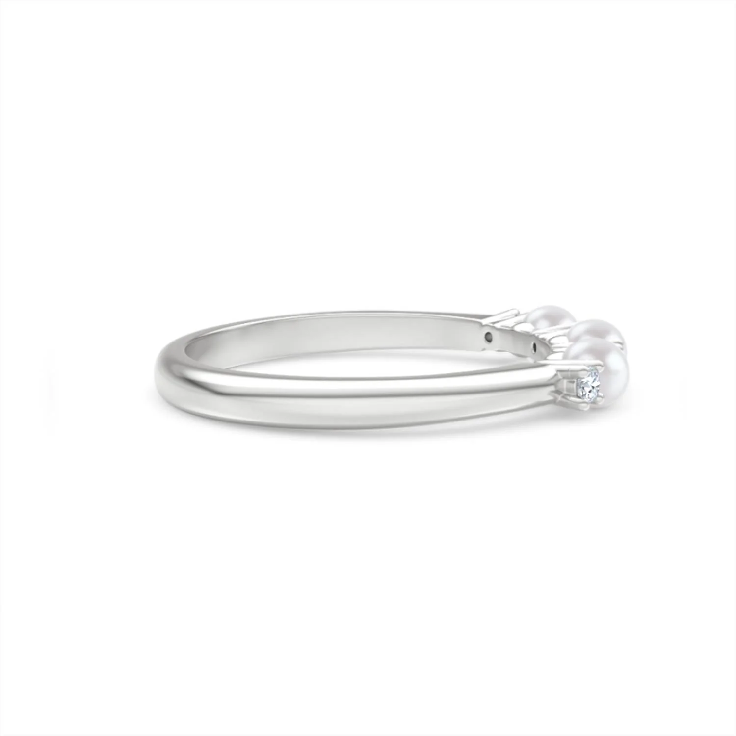 Eden 0.60ct Round Pearl and Lab Diamond Floral Ring in Sterling Silver - Image 30