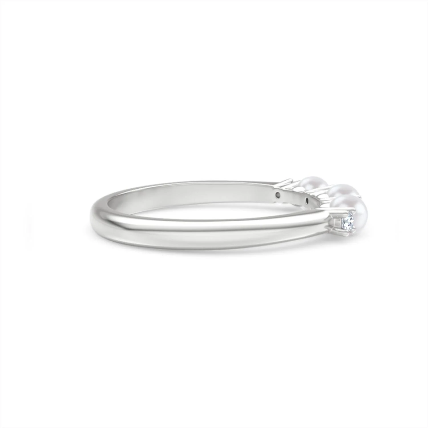 Eden 0.60ct Round Pearl and Lab Diamond Floral Ring in Sterling Silver - Image 31