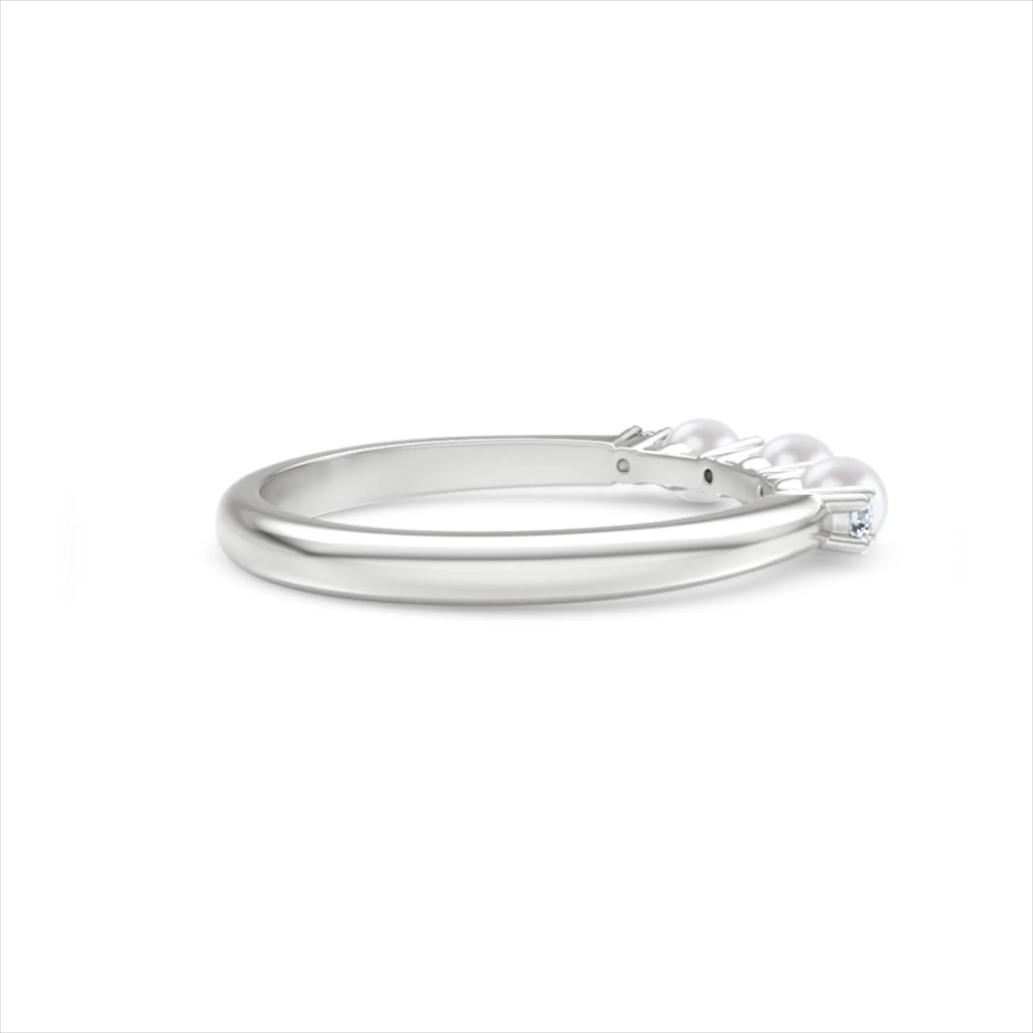 Eden 0.60ct Round Pearl and Lab Diamond Floral Ring in Sterling Silver - Image 34