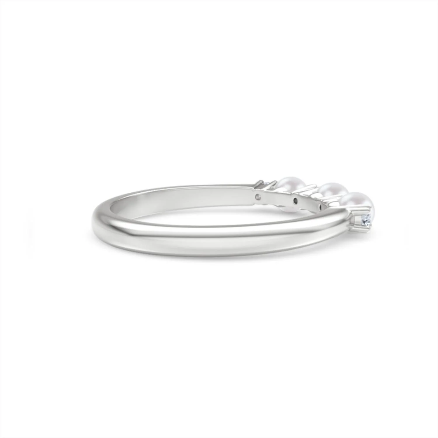 Eden 0.60ct Round Pearl and Lab Diamond Floral Ring in Sterling Silver - Image 35
