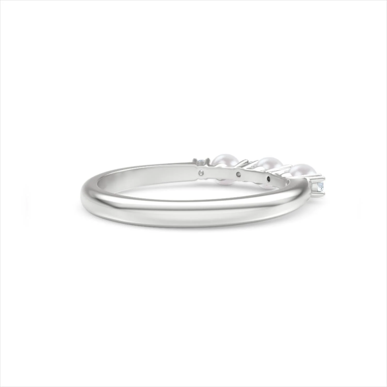 Eden 0.60ct Round Pearl and Lab Diamond Floral Ring in Sterling Silver - Image 39