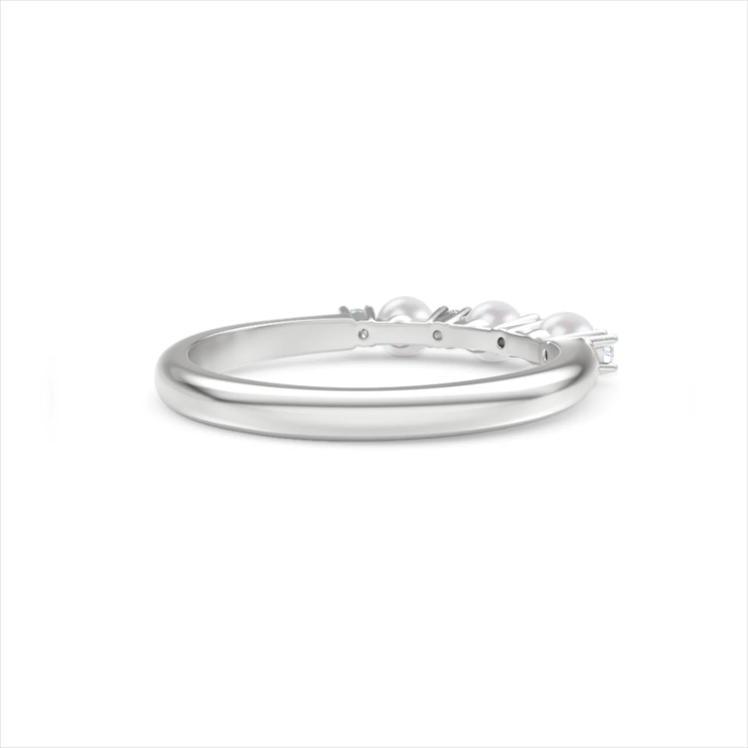 Eden 0.60ct Round Pearl and Lab Diamond Floral Ring in Sterling Silver - Image 41