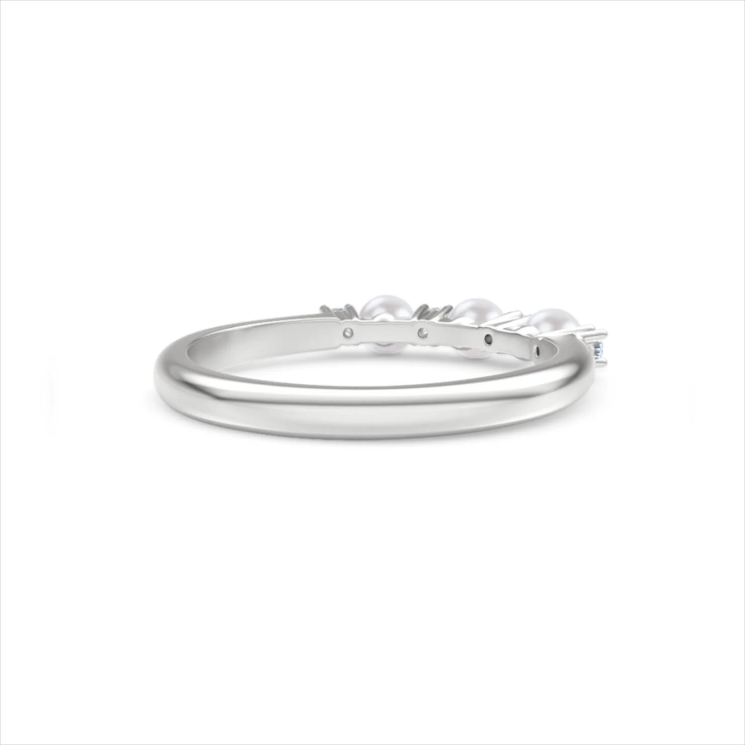 Eden 0.60ct Round Pearl and Lab Diamond Floral Ring in Sterling Silver - Image 42