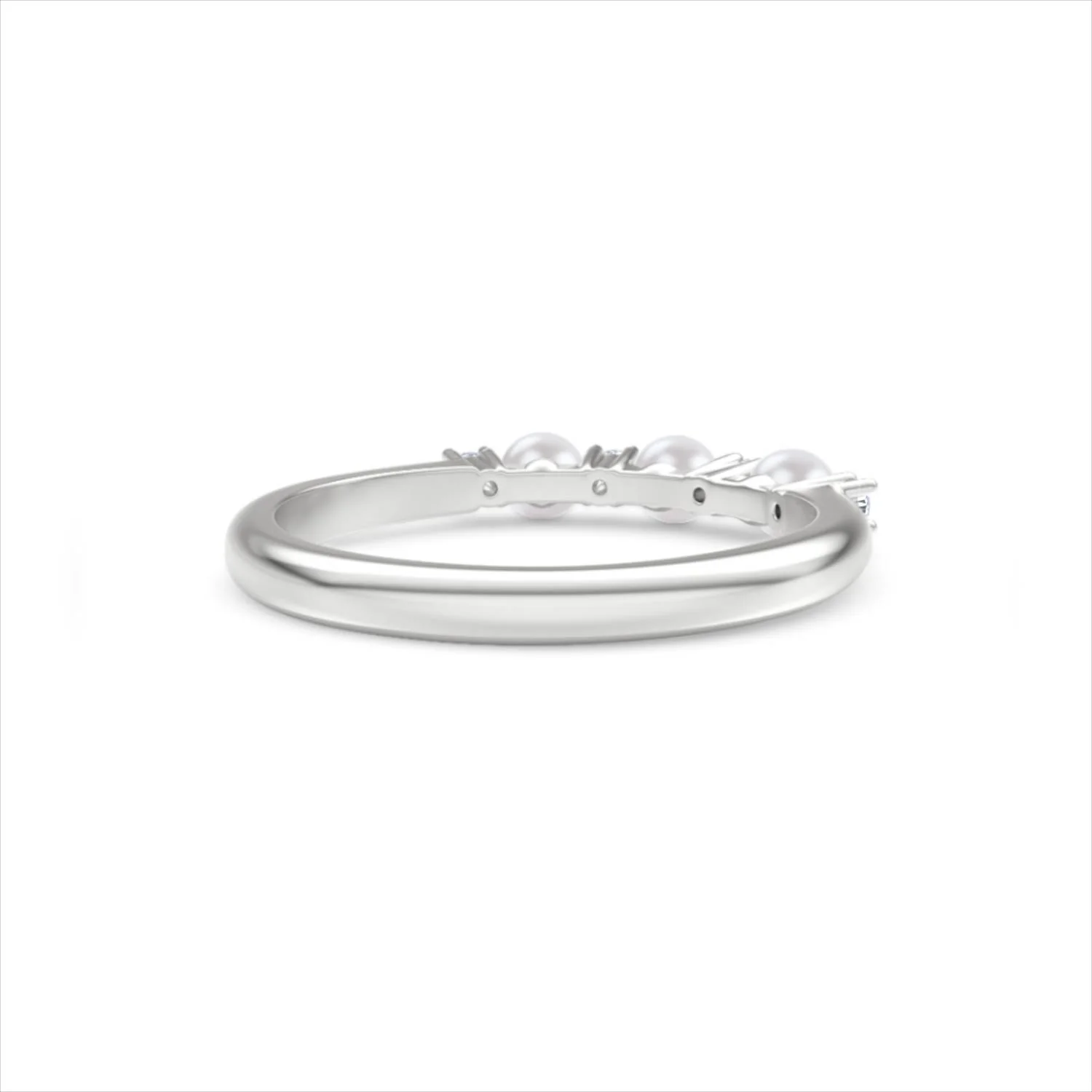 Eden 0.60ct Round Pearl and Lab Diamond Floral Ring in Sterling Silver - Image 43