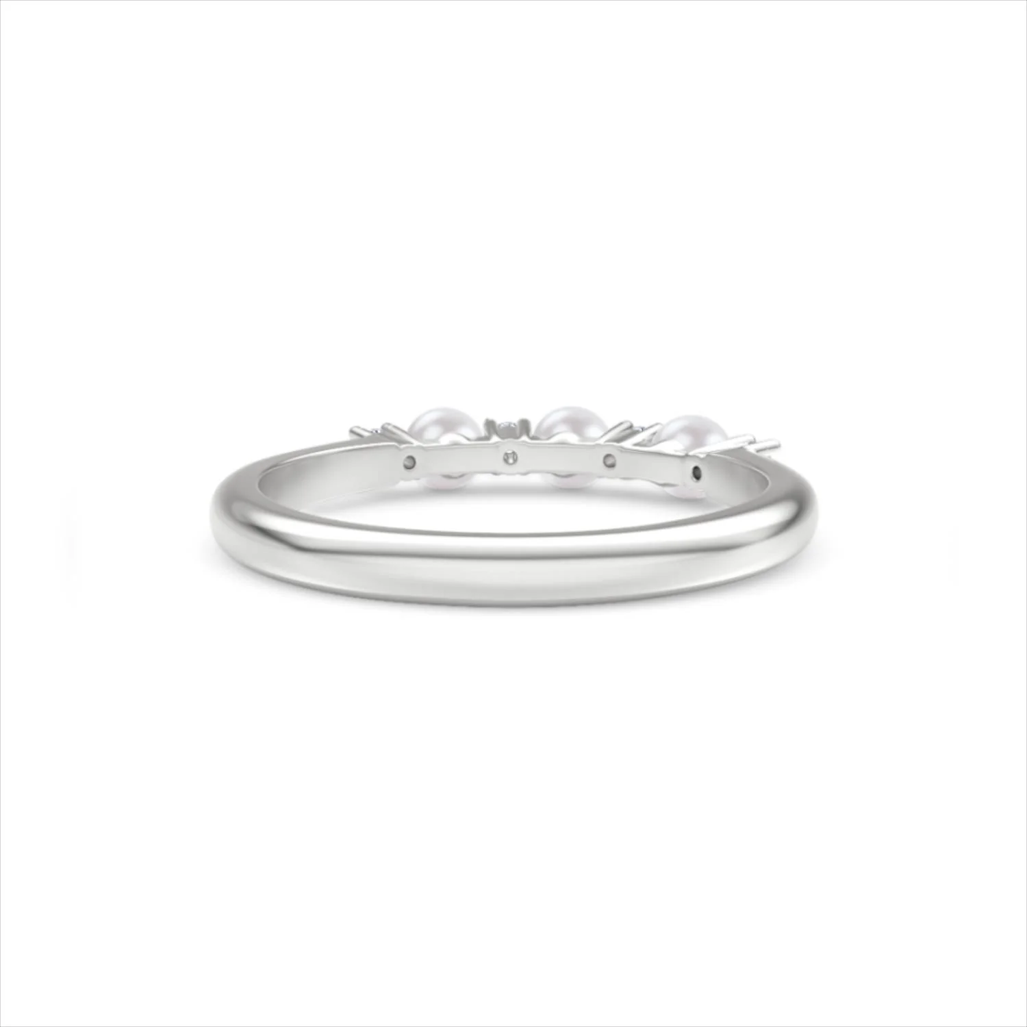 Eden 0.60ct Round Pearl and Lab Diamond Floral Ring in Sterling Silver - Image 46