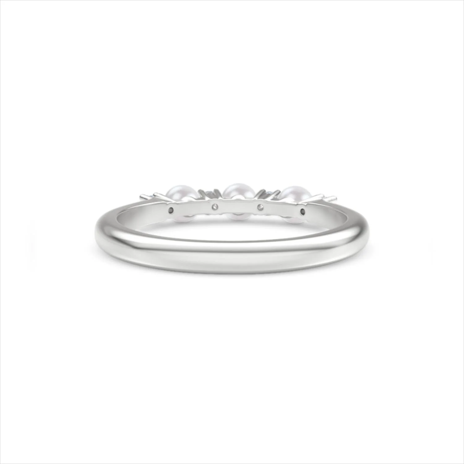 Eden 0.60ct Round Pearl and Lab Diamond Floral Ring in Sterling Silver - Image 48