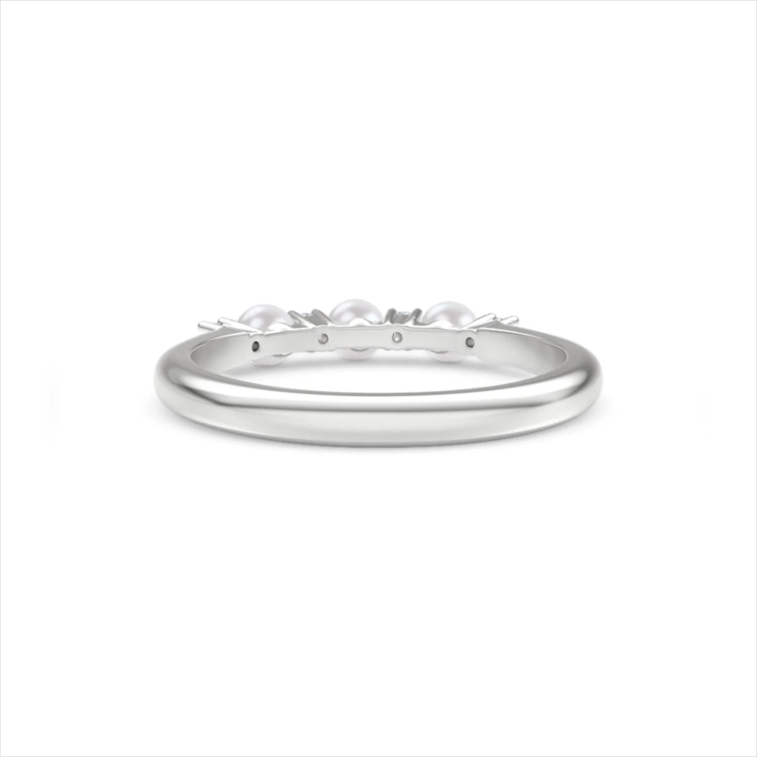 Eden 0.60ct Round Pearl and Lab Diamond Floral Ring in Sterling Silver - Image 50