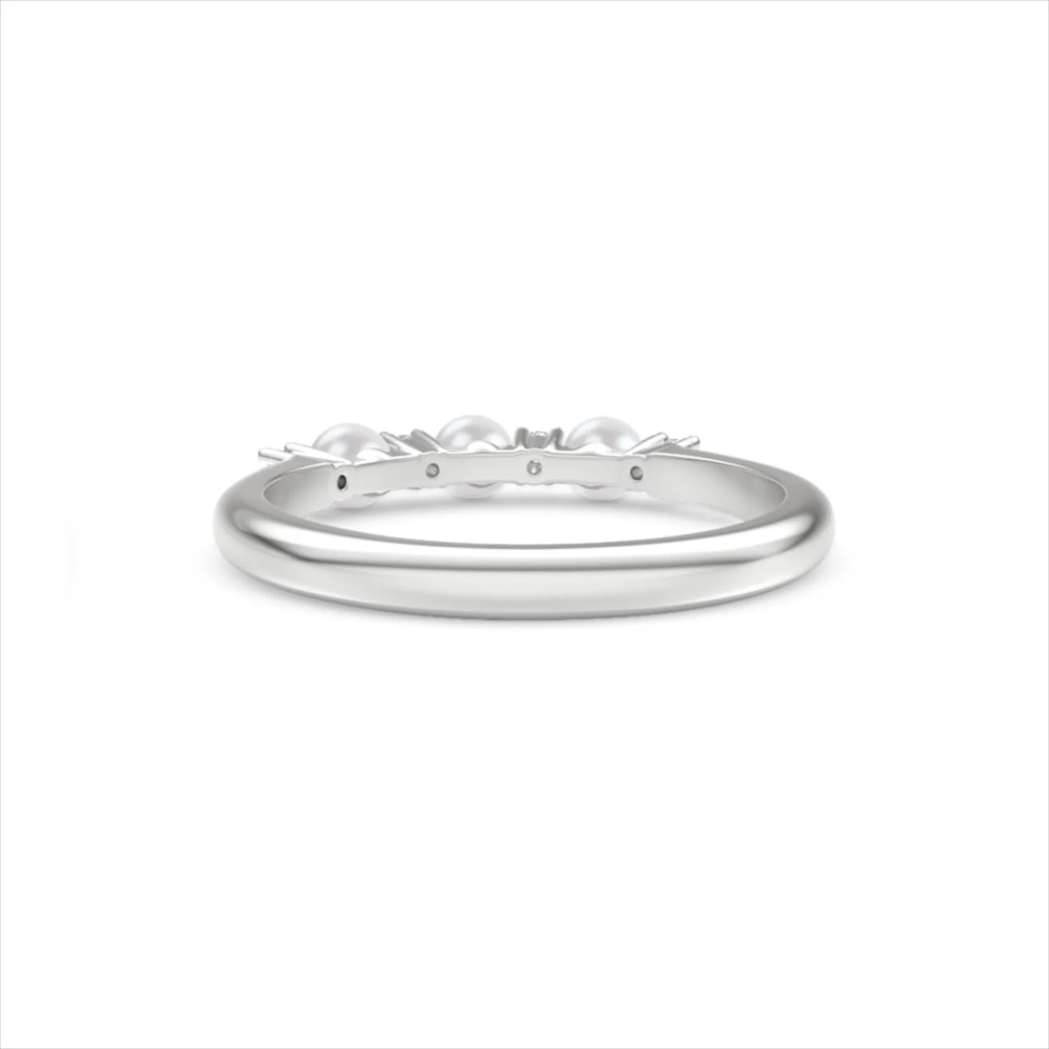 Eden 0.60ct Round Pearl and Lab Diamond Floral Ring in Sterling Silver - Image 51