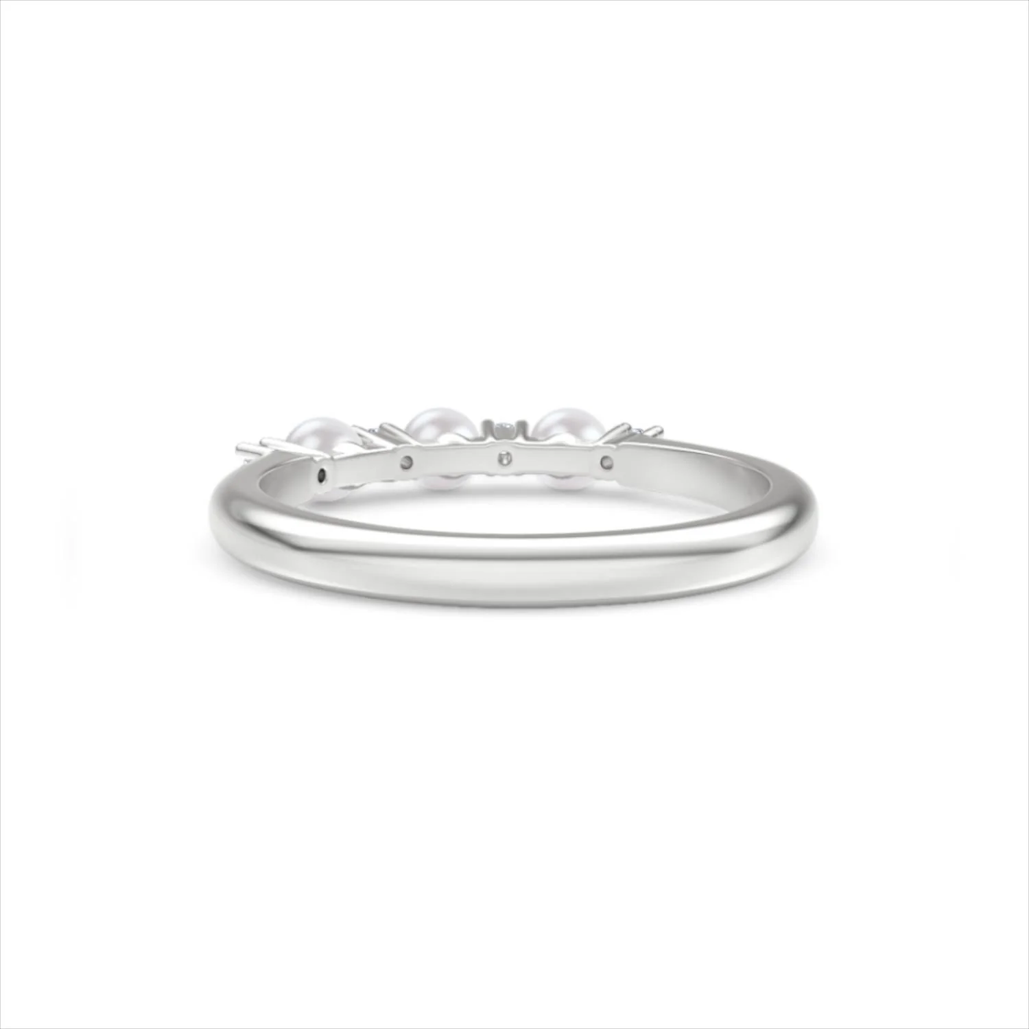 Eden 0.60ct Round Pearl and Lab Diamond Floral Ring in Sterling Silver - Image 52