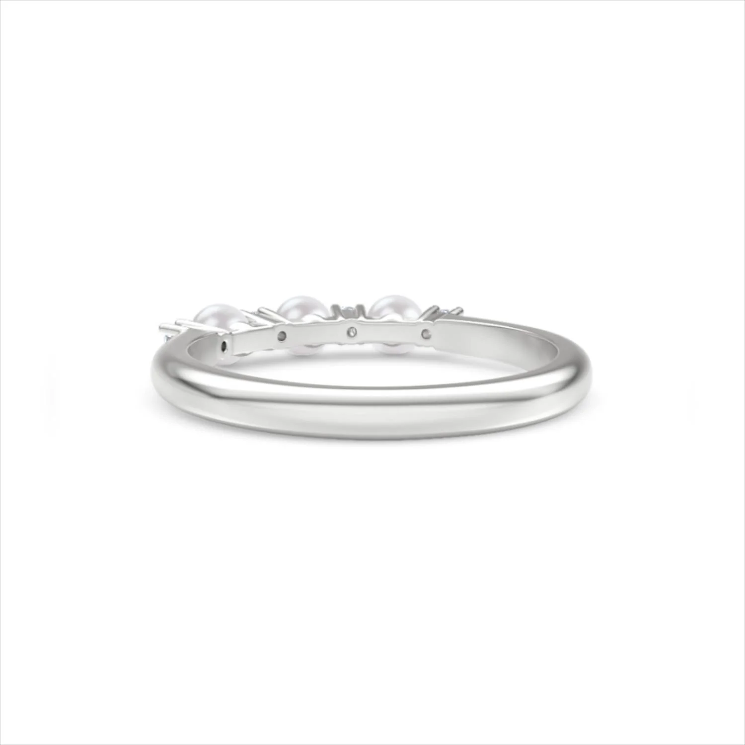 Eden 0.60ct Round Pearl and Lab Diamond Floral Ring in Sterling Silver - Image 53