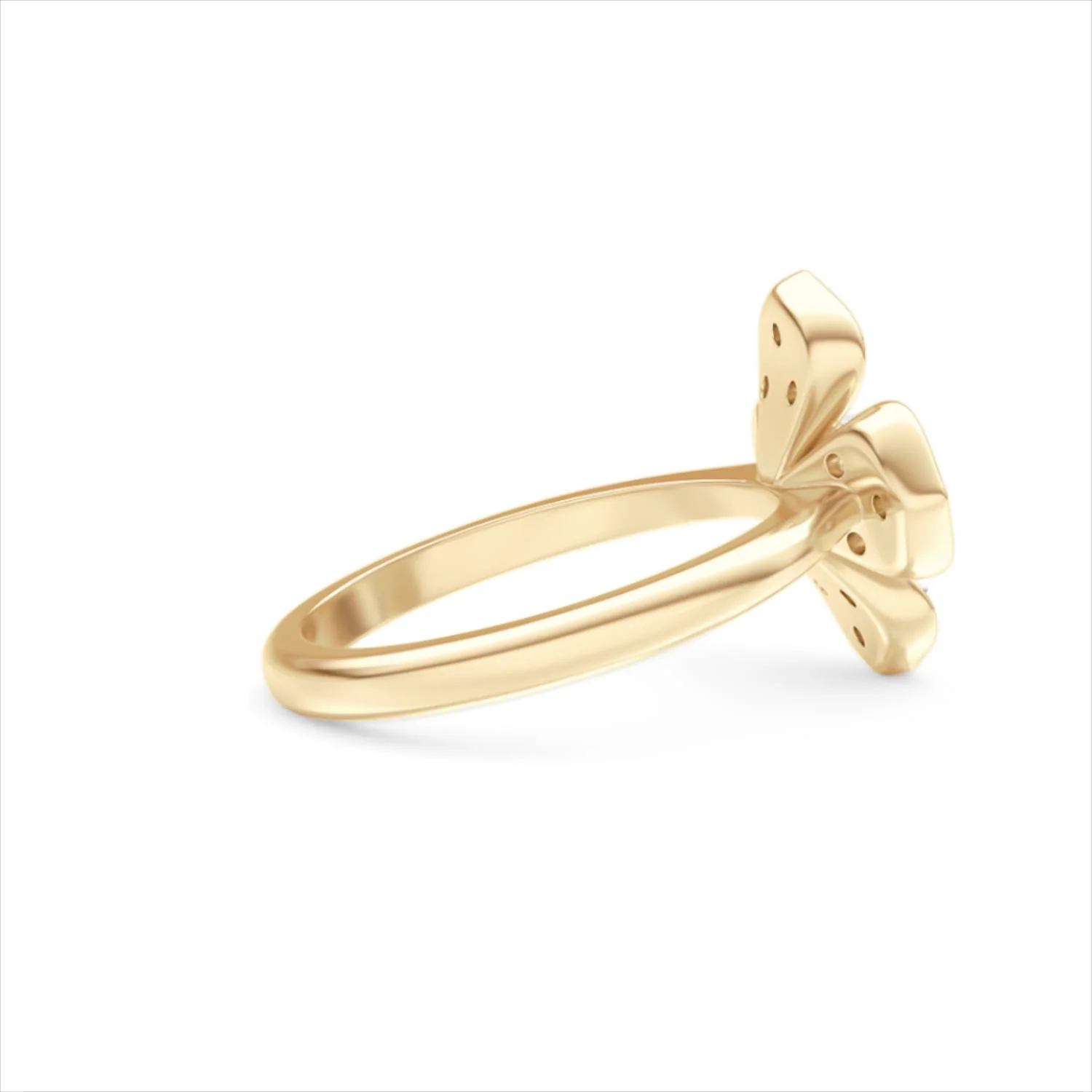 Eden 0.70ct Round Pearl and Lab Diamond Floral Ring in 18K Gold Vermeil - Image 32