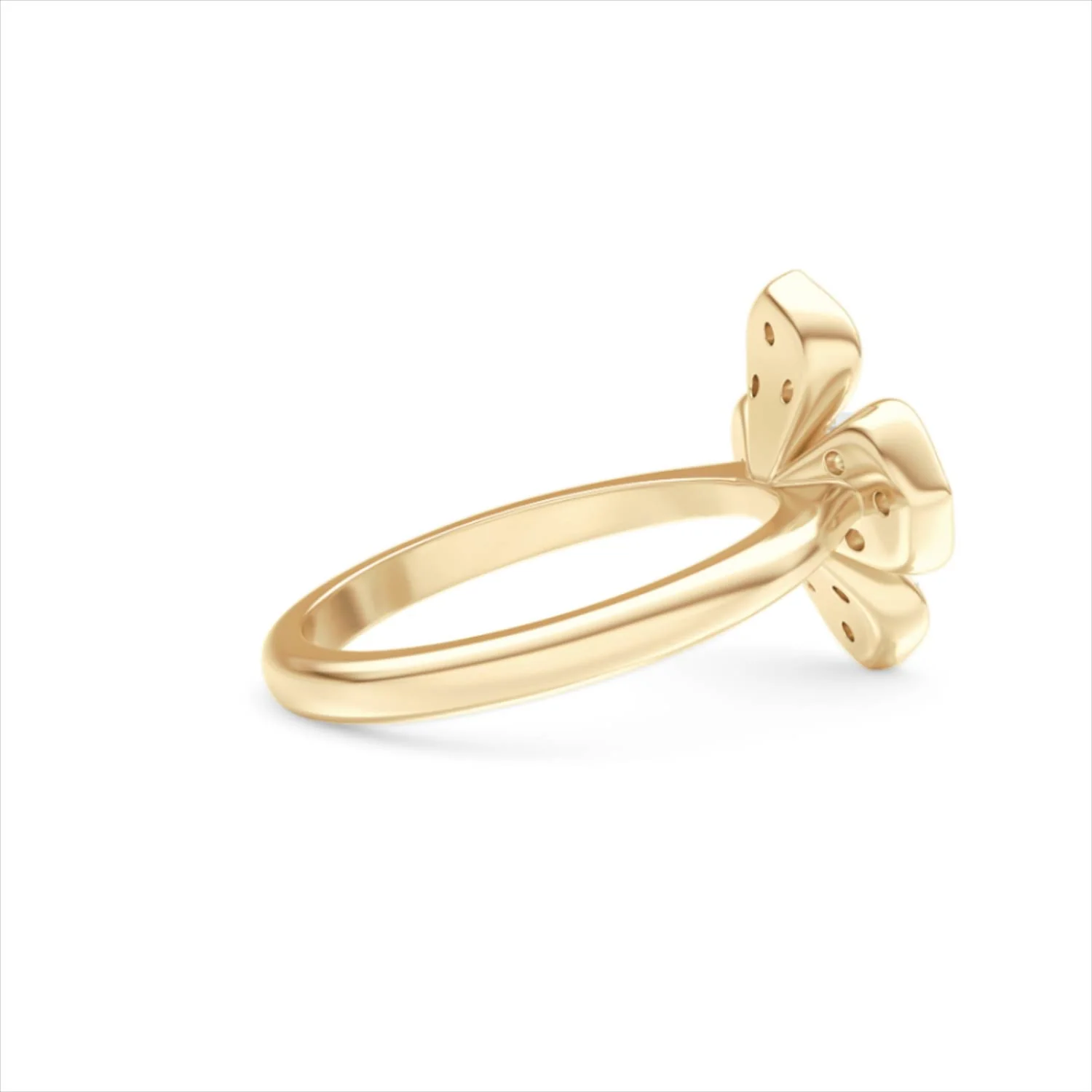 Eden 0.70ct Round Pearl and Lab Diamond Floral Ring in 18K Gold Vermeil - Image 33