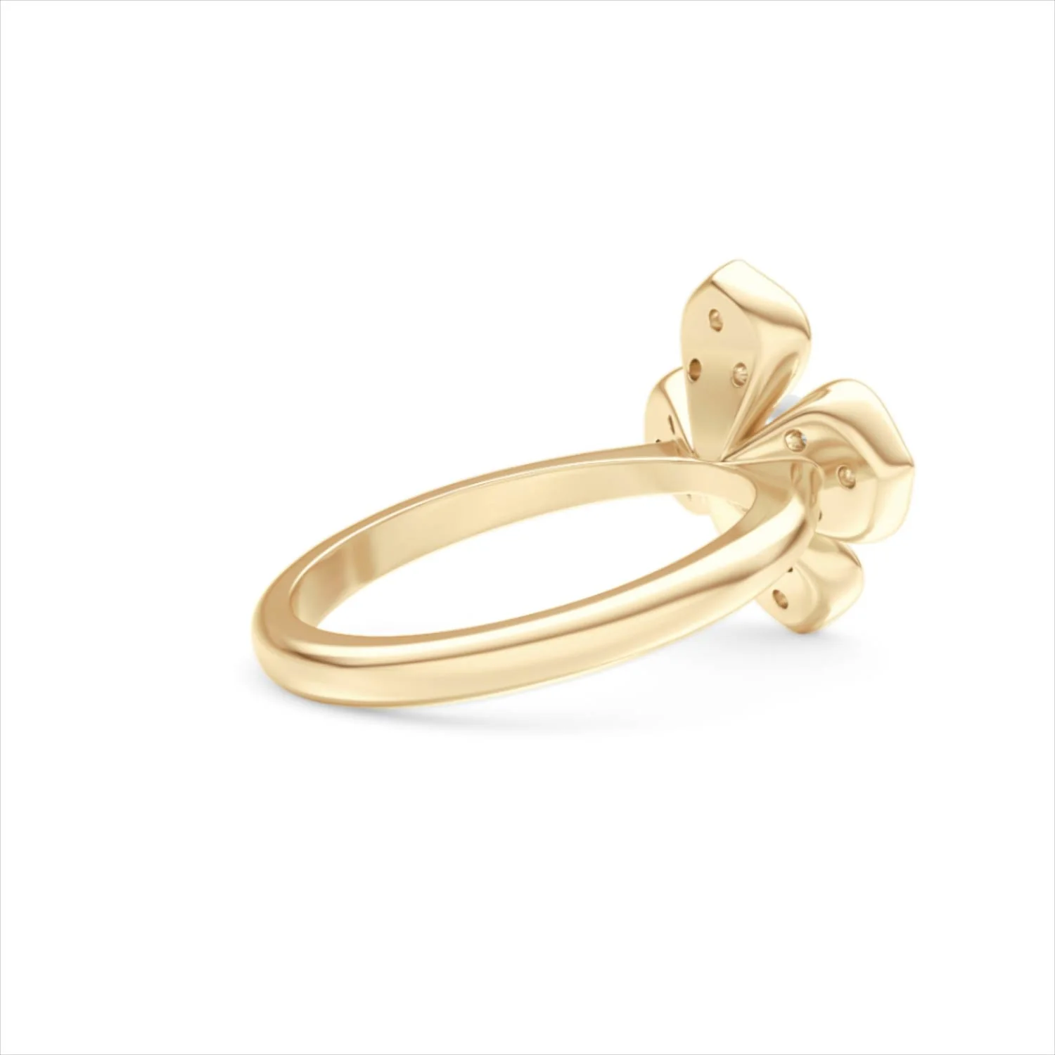 Eden 0.70ct Round Pearl and Lab Diamond Floral Ring in 18K Gold Vermeil - Image 36