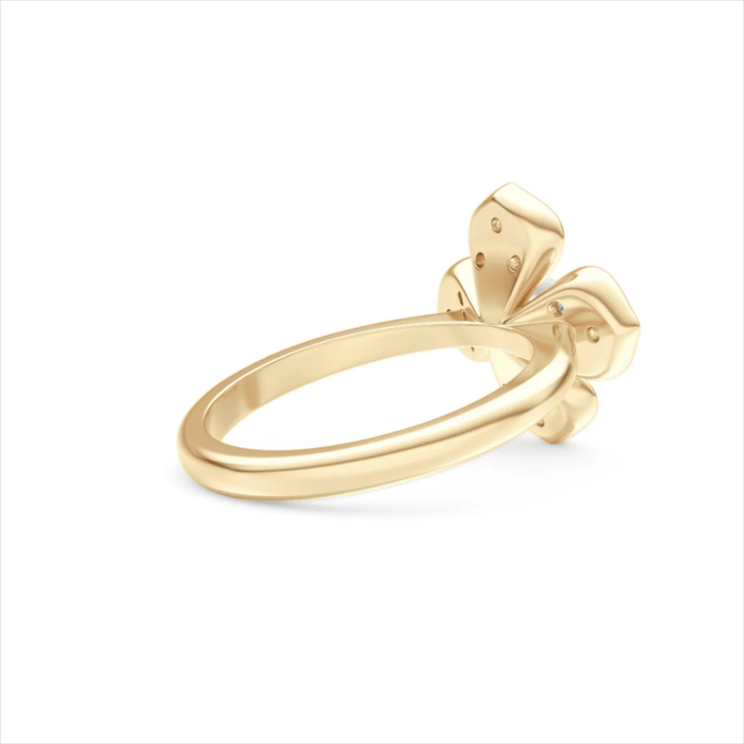 Eden 0.70ct Round Pearl and Lab Diamond Floral Ring in 18K Gold Vermeil - Image 37