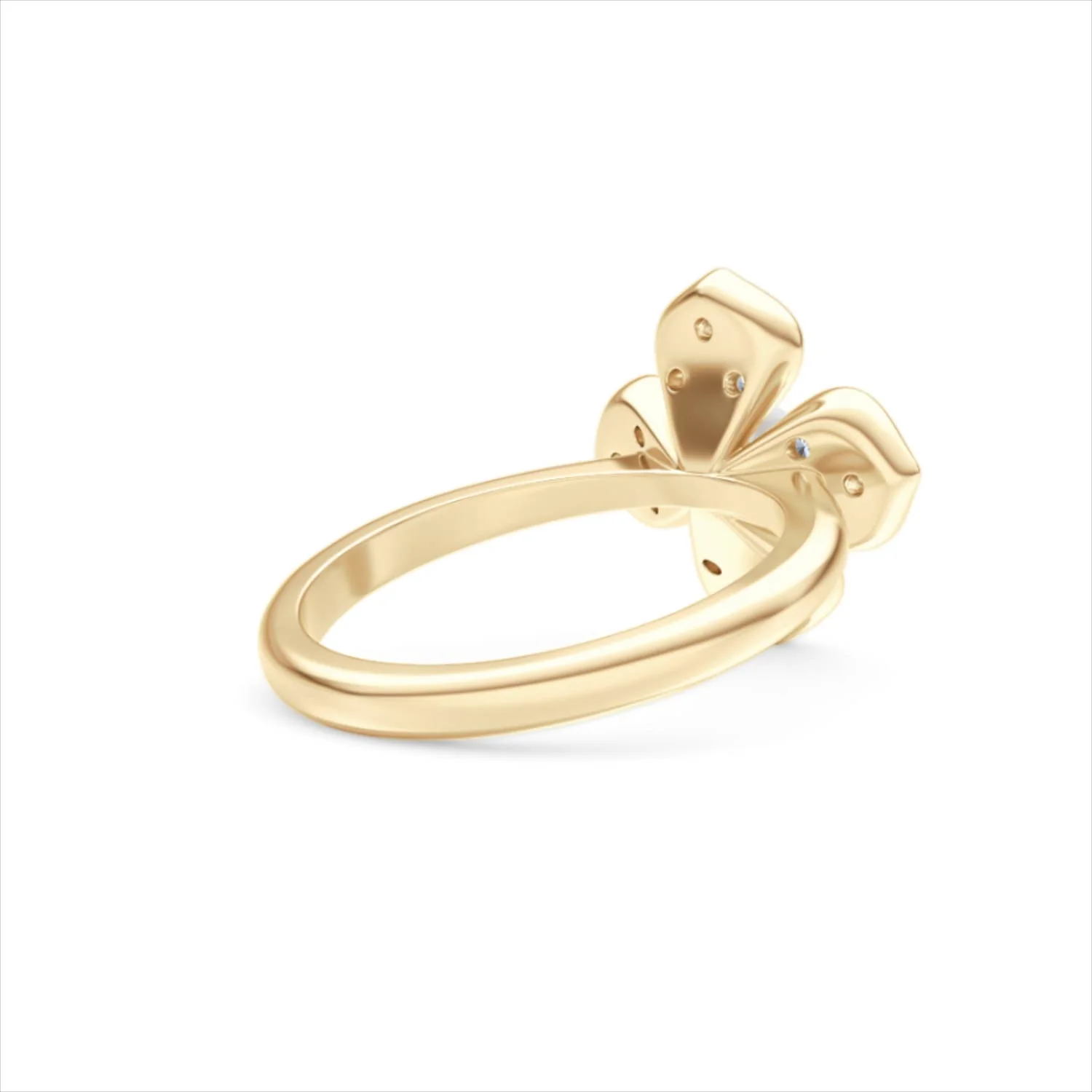 Eden 0.70ct Round Pearl and Lab Diamond Floral Ring in 18K Gold Vermeil - Image 39