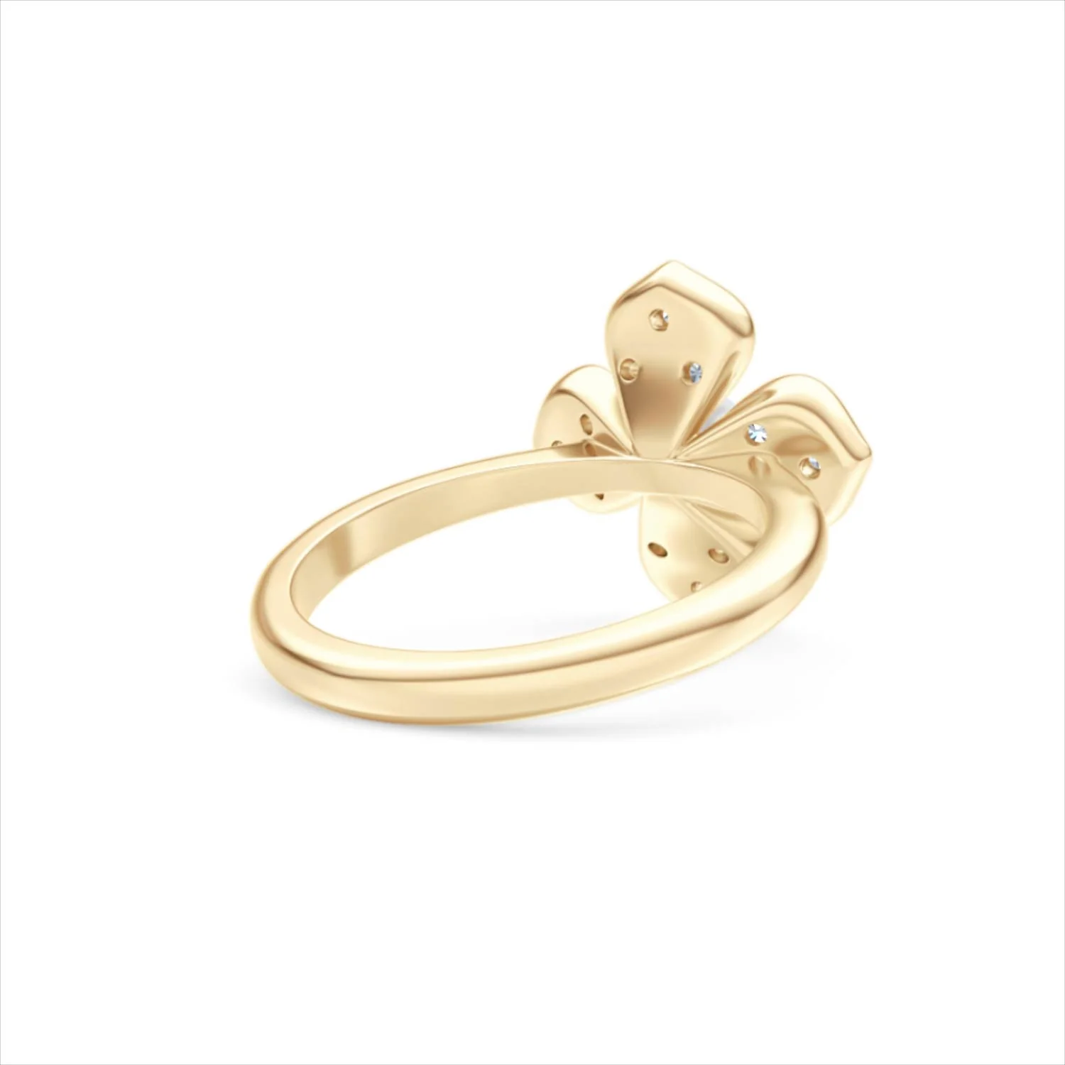 Eden 0.70ct Round Pearl and Lab Diamond Floral Ring in 18K Gold Vermeil - Image 41