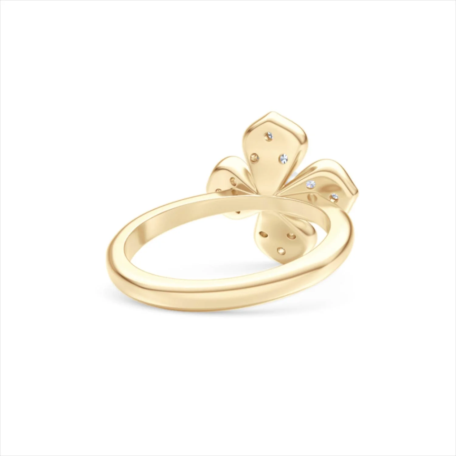 Eden 0.70ct Round Pearl and Lab Diamond Floral Ring in 18K Gold Vermeil - Image 43