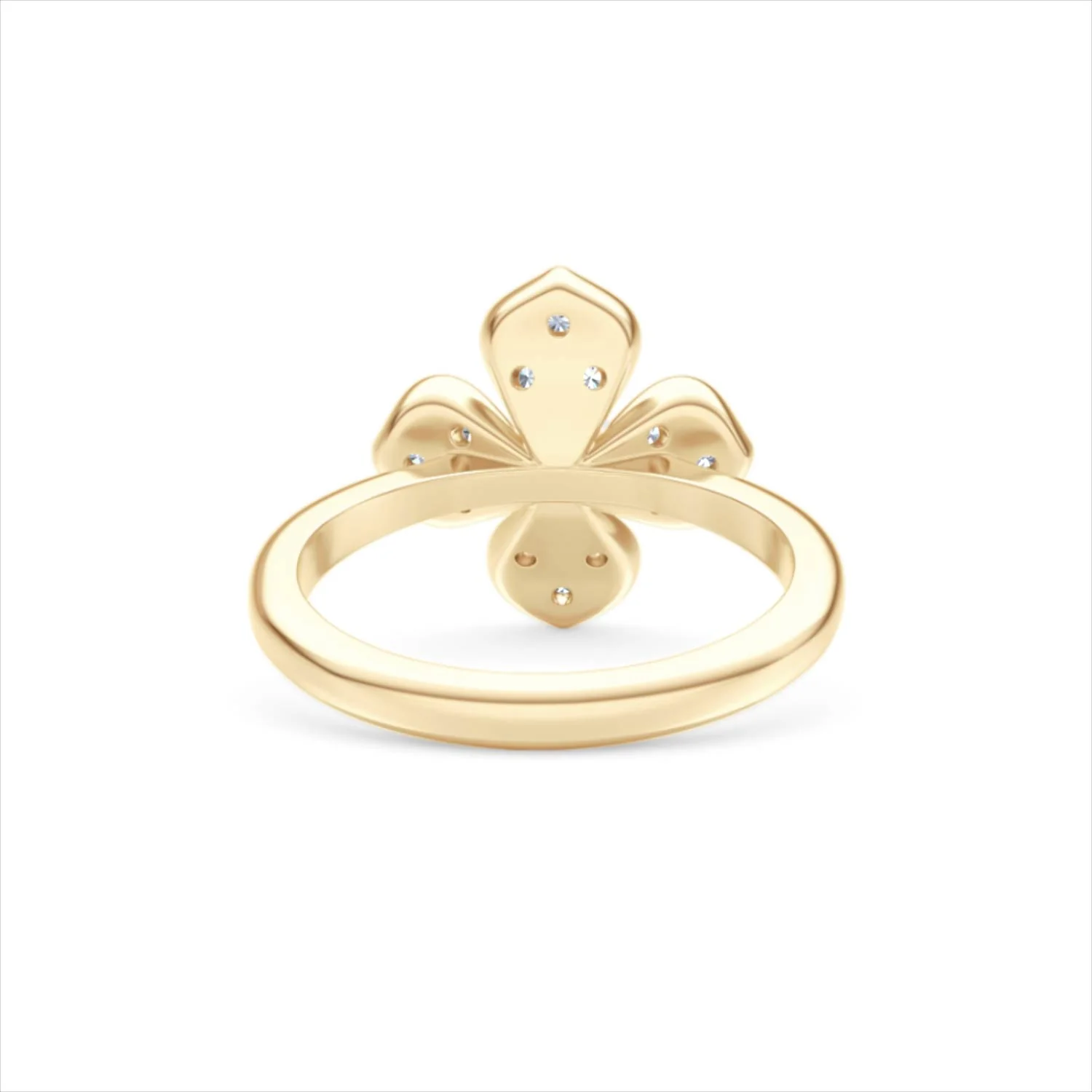 Eden 0.70ct Round Pearl and Lab Diamond Floral Ring in 18K Gold Vermeil - Image 48