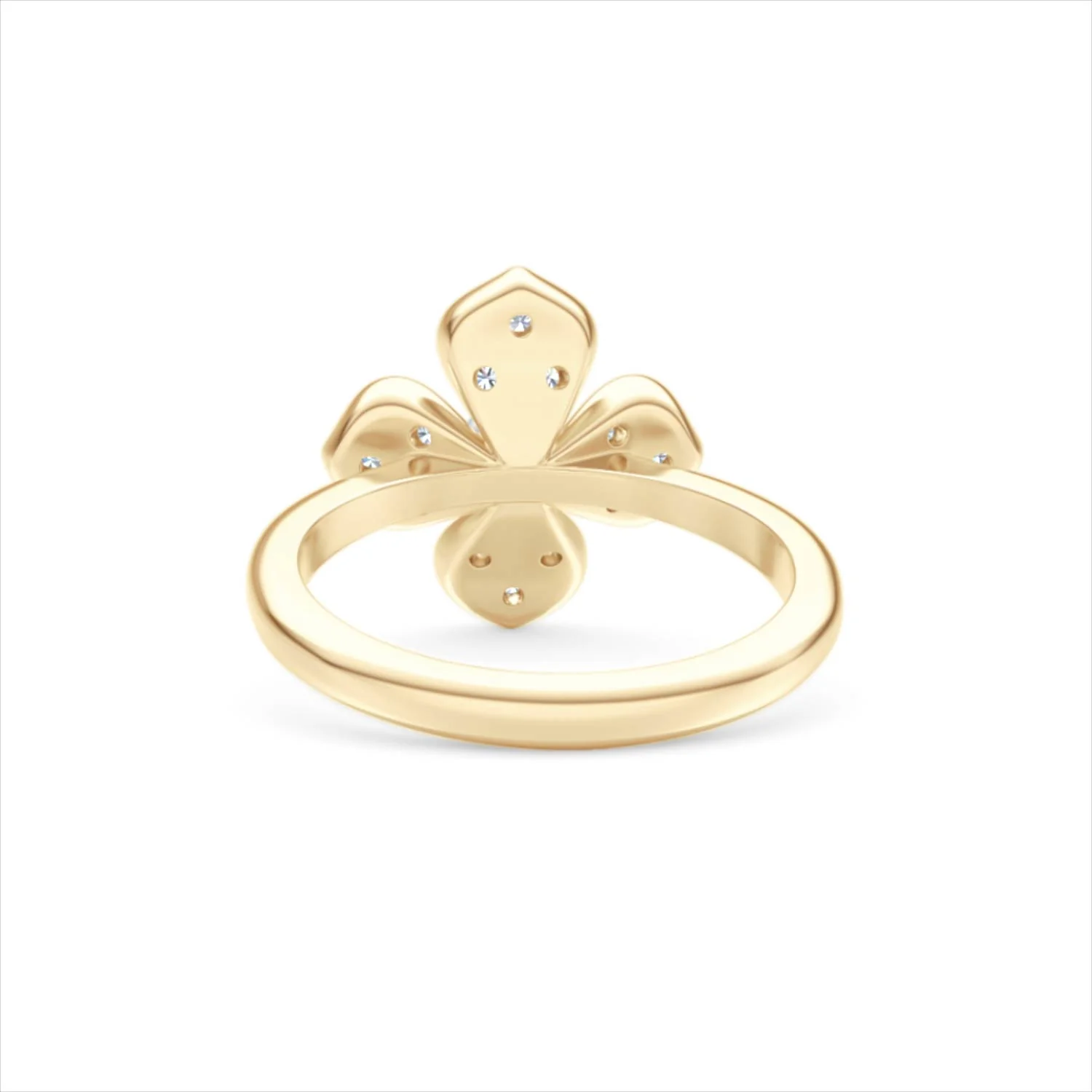 Eden 0.70ct Round Pearl and Lab Diamond Floral Ring in 18K Gold Vermeil - Image 50