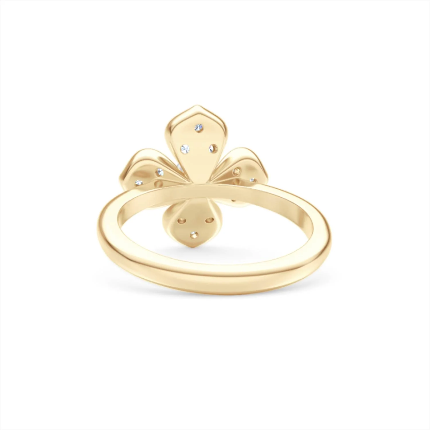 Eden 0.70ct Round Pearl and Lab Diamond Floral Ring in 18K Gold Vermeil - Image 51