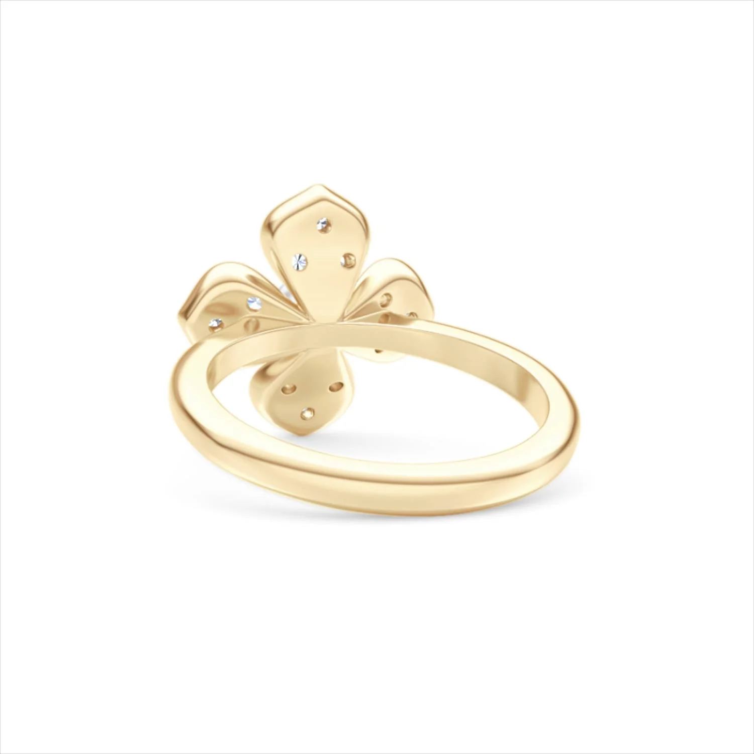 Eden 0.70ct Round Pearl and Lab Diamond Floral Ring in 18K Gold Vermeil - Image 53