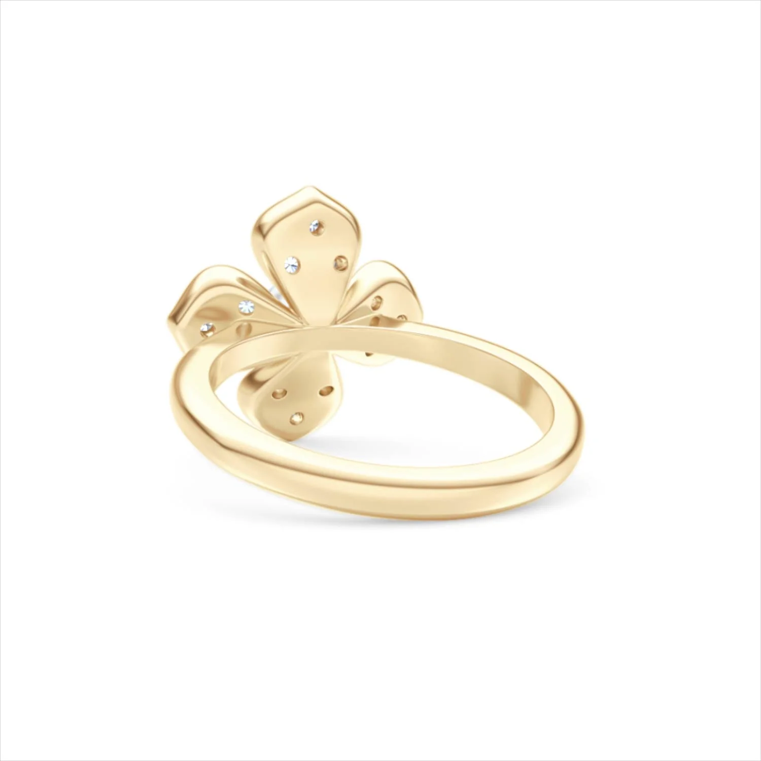 Eden 0.70ct Round Pearl and Lab Diamond Floral Ring in 18K Gold Vermeil - Image 54