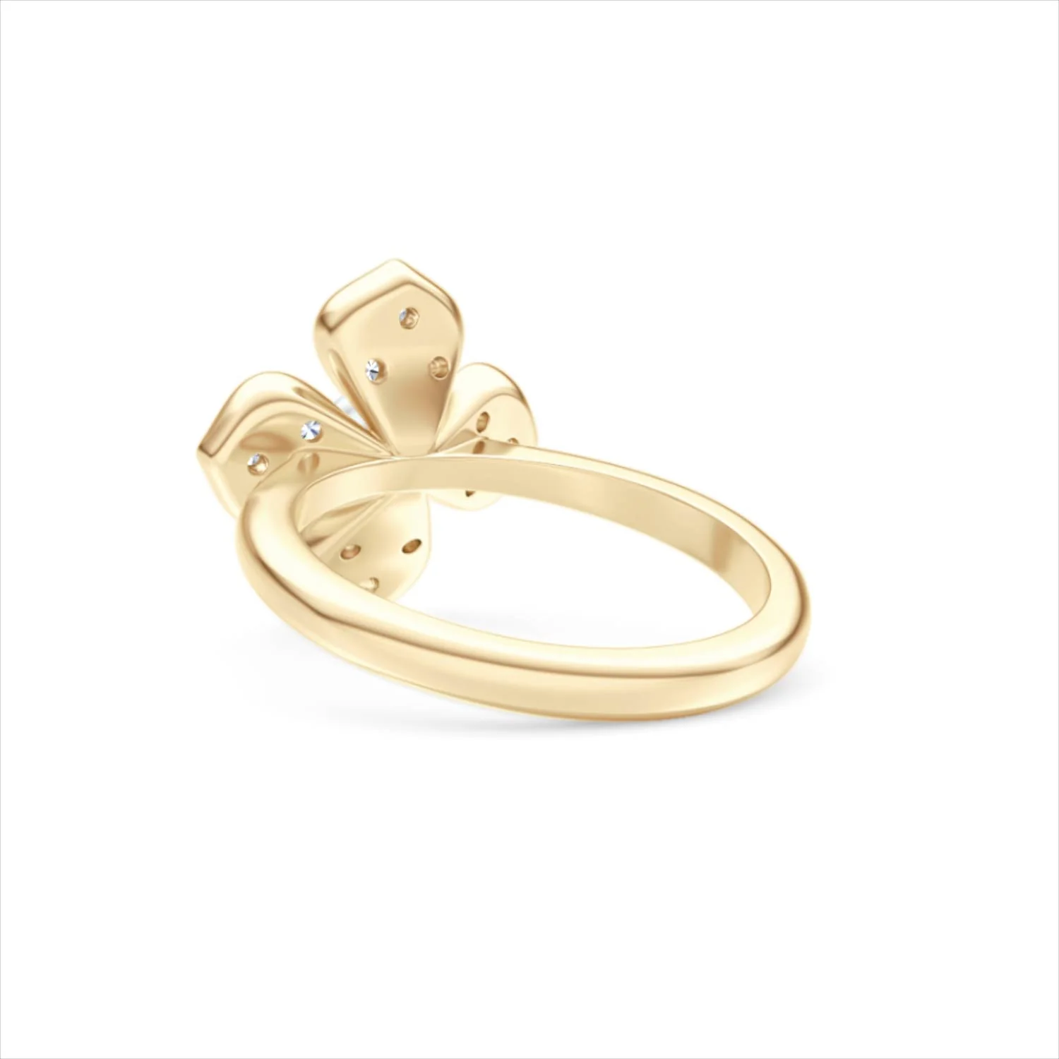 Eden 0.70ct Round Pearl and Lab Diamond Floral Ring in 18K Gold Vermeil - Image 56