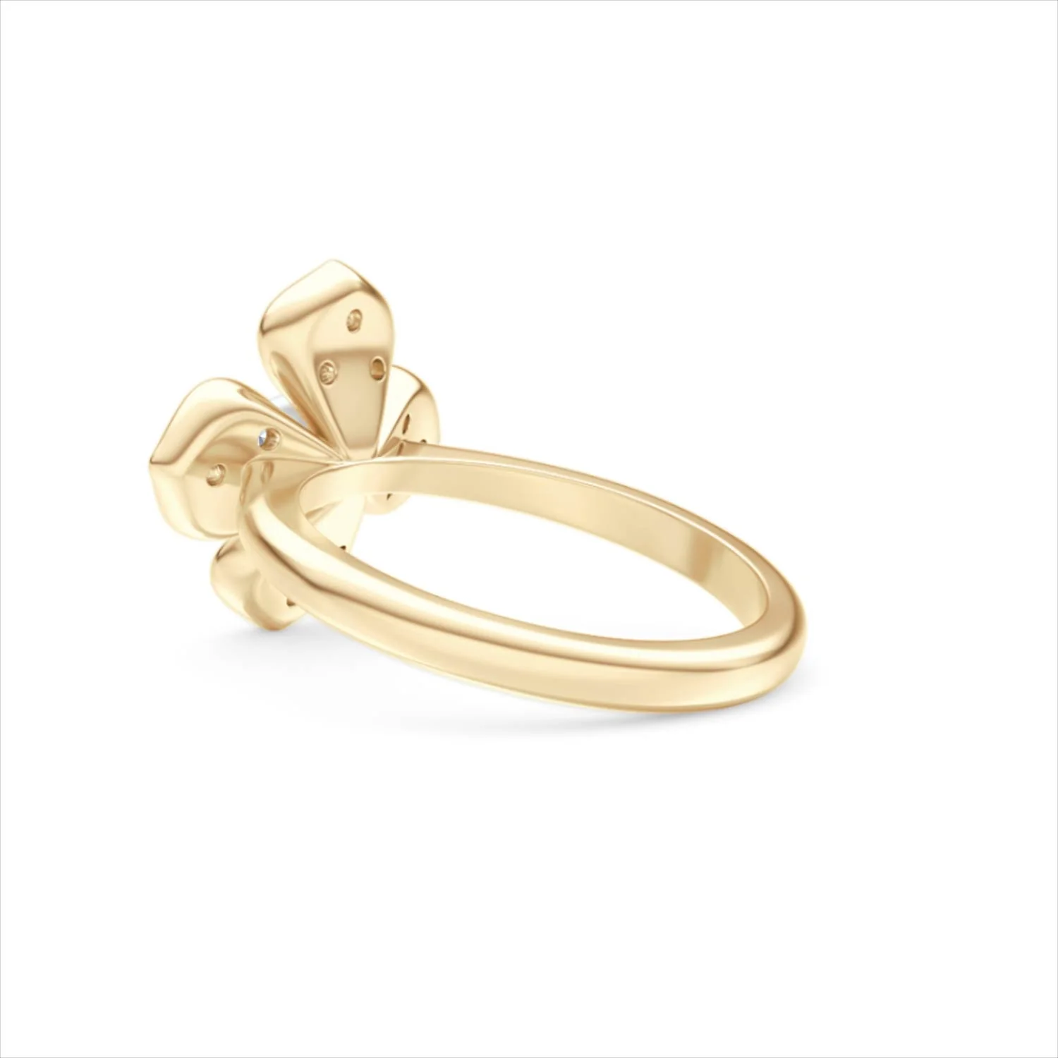 Eden 0.70ct Round Pearl and Lab Diamond Floral Ring in 18K Gold Vermeil - Image 60