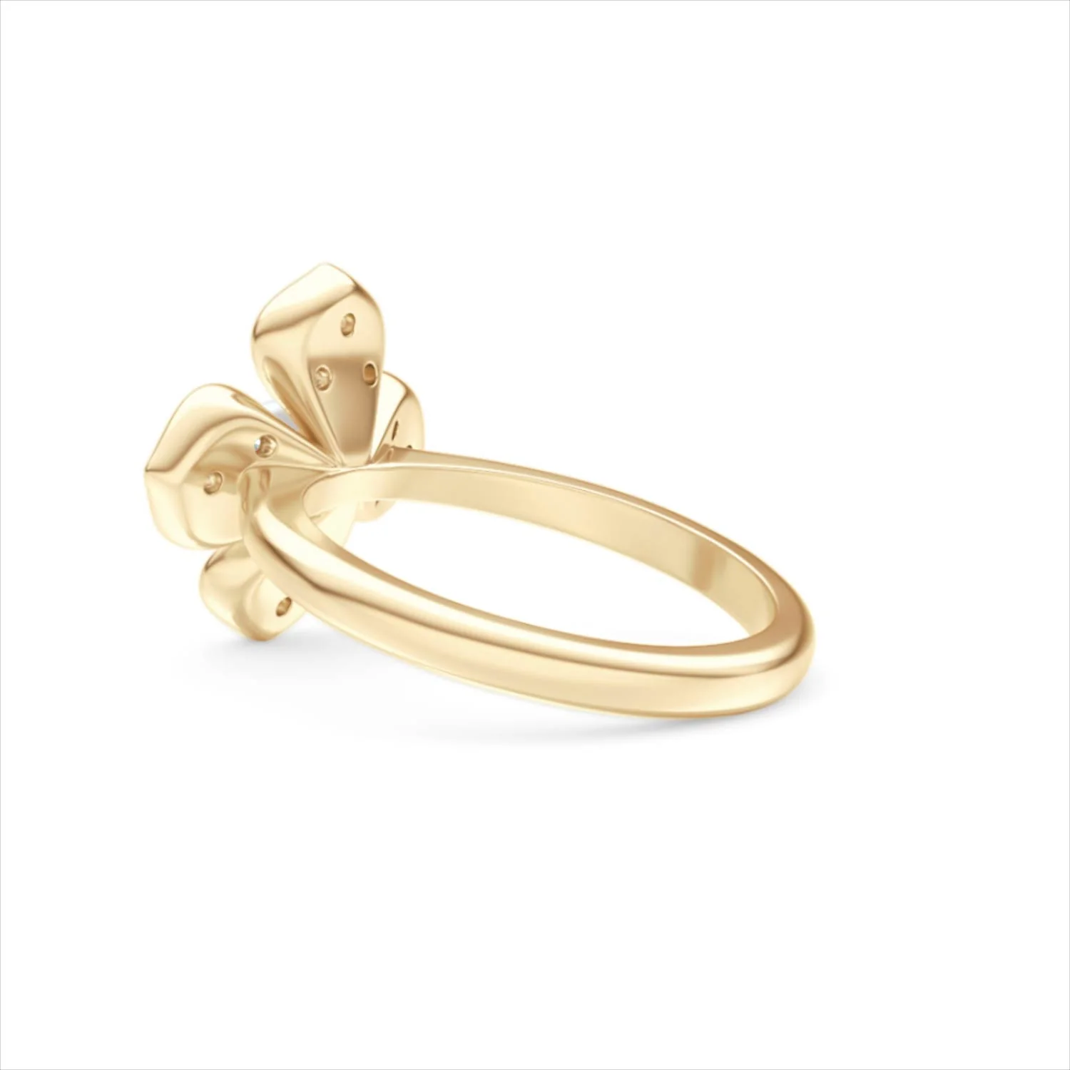 Eden 0.70ct Round Pearl and Lab Diamond Floral Ring in 18K Gold Vermeil - Image 61
