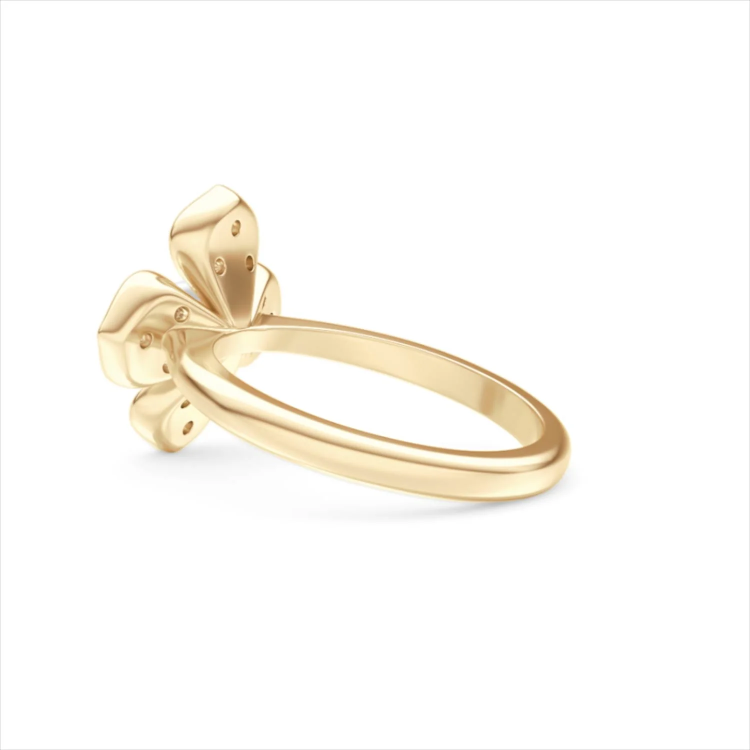Eden 0.70ct Round Pearl and Lab Diamond Floral Ring in 18K Gold Vermeil - Image 62