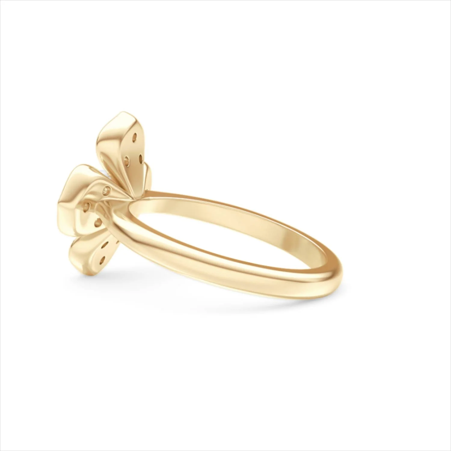 Eden 0.70ct Round Pearl and Lab Diamond Floral Ring in 18K Gold Vermeil - Image 64