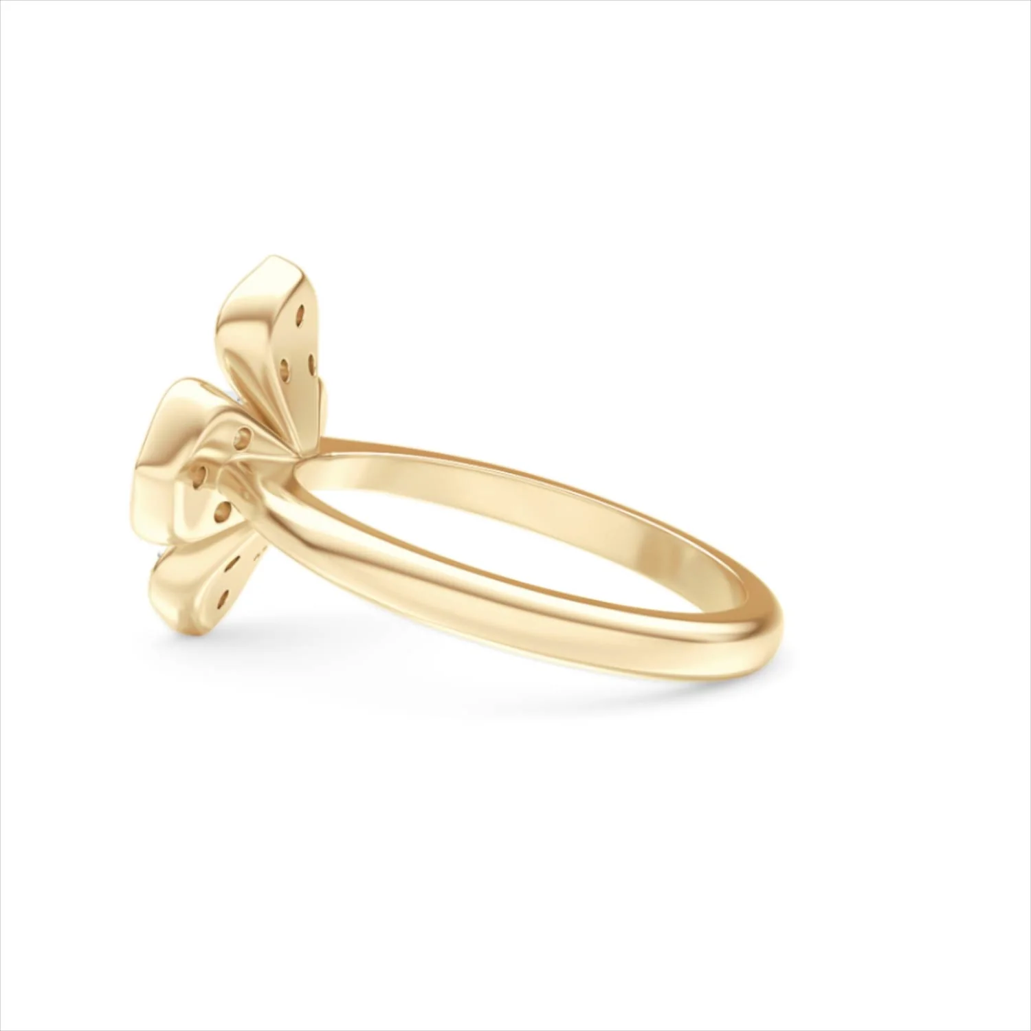 Eden 0.70ct Round Pearl and Lab Diamond Floral Ring in 18K Gold Vermeil - Image 65