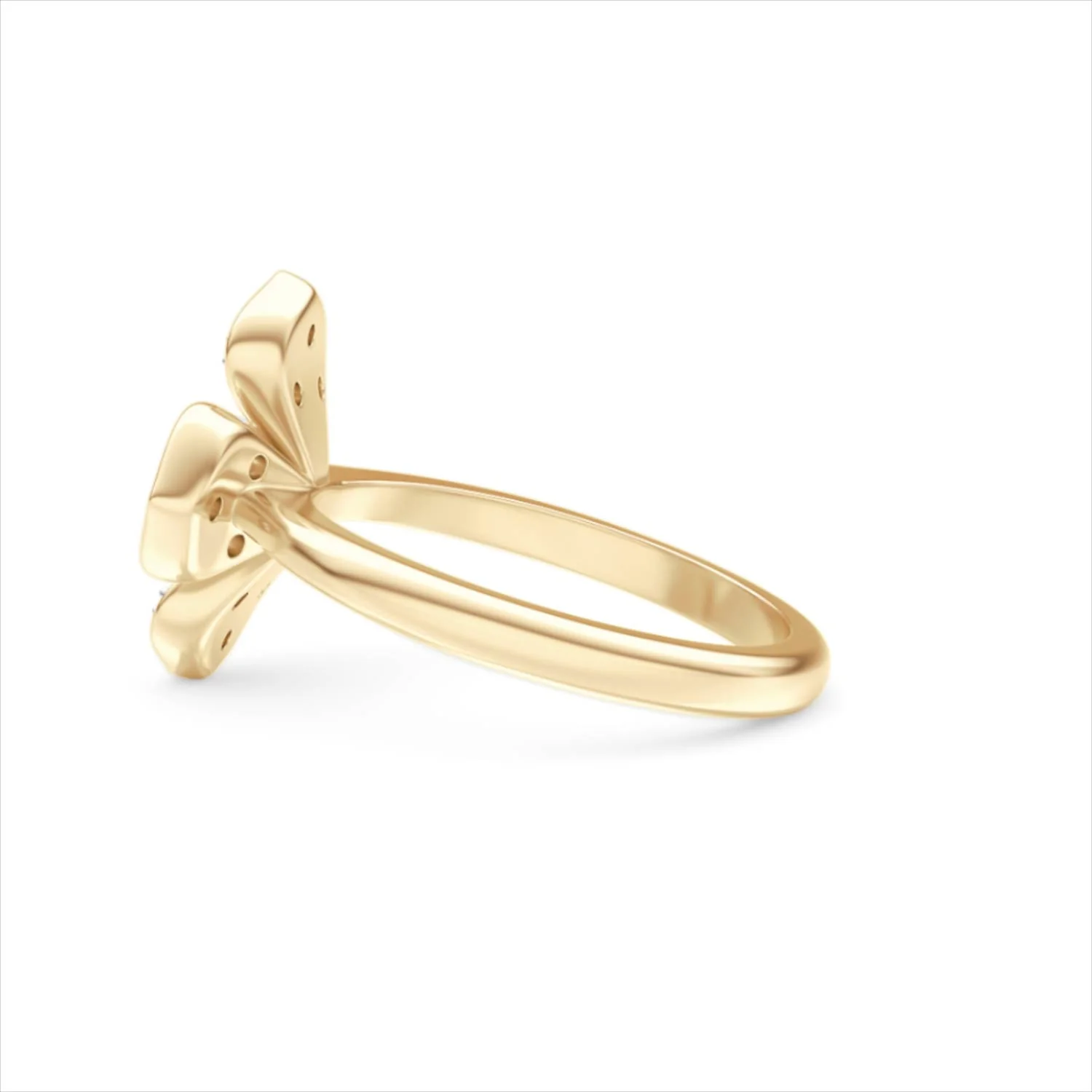 Eden 0.70ct Round Pearl and Lab Diamond Floral Ring in 18K Gold Vermeil - Image 66