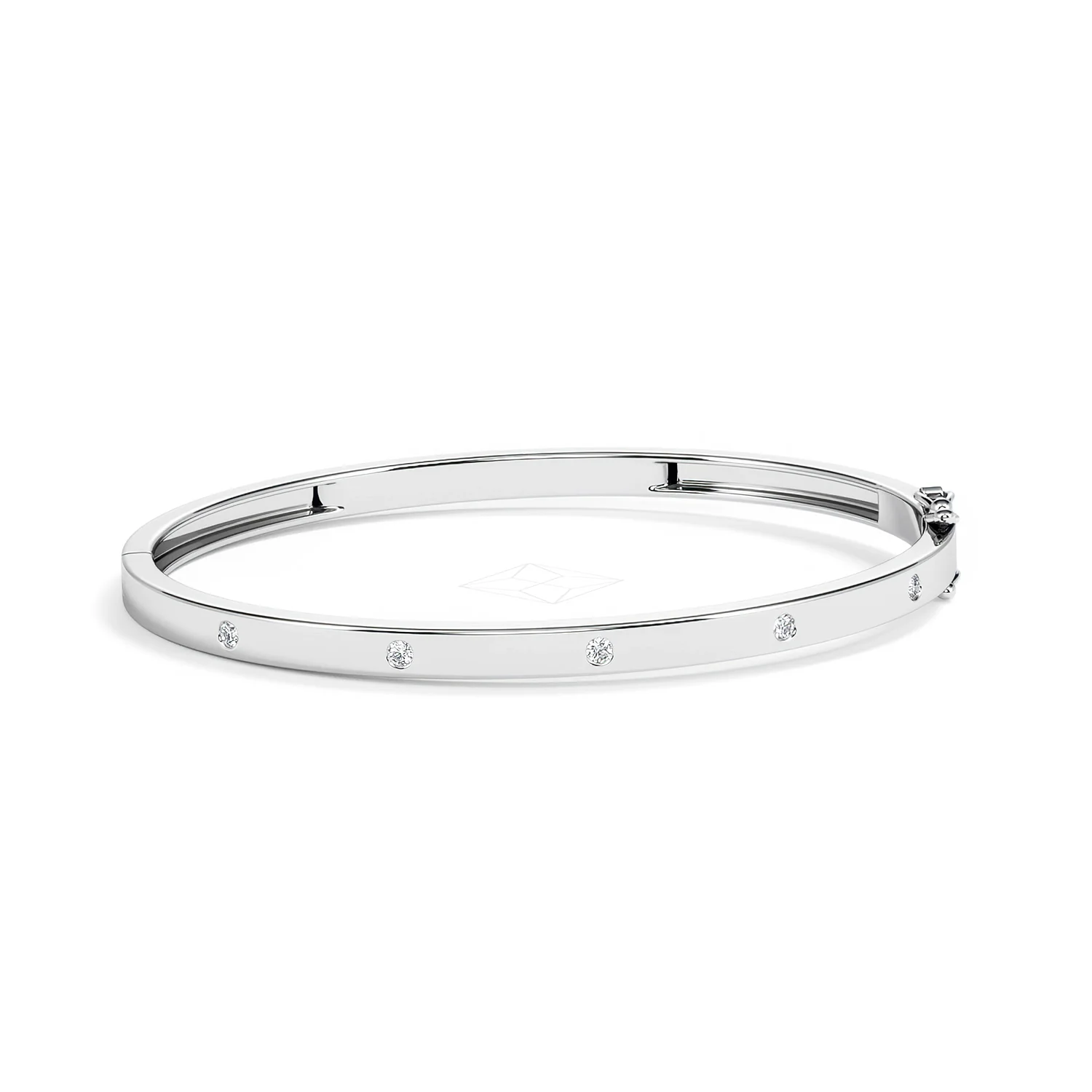 Élan 0.15ct Lab Diamond Bangle in Sterling Silver - Image 11