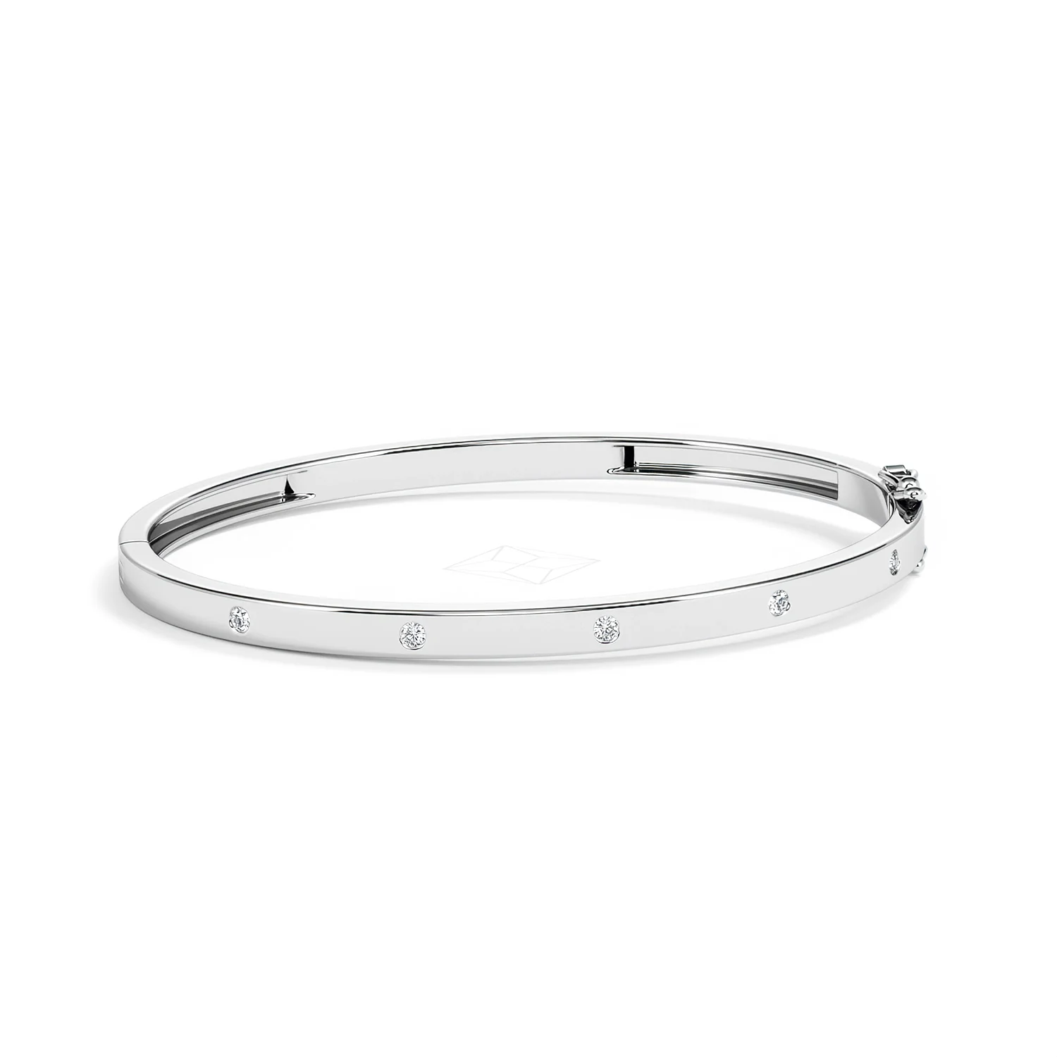 Élan 0.15ct Lab Diamond Bangle in Sterling Silver - Image 12