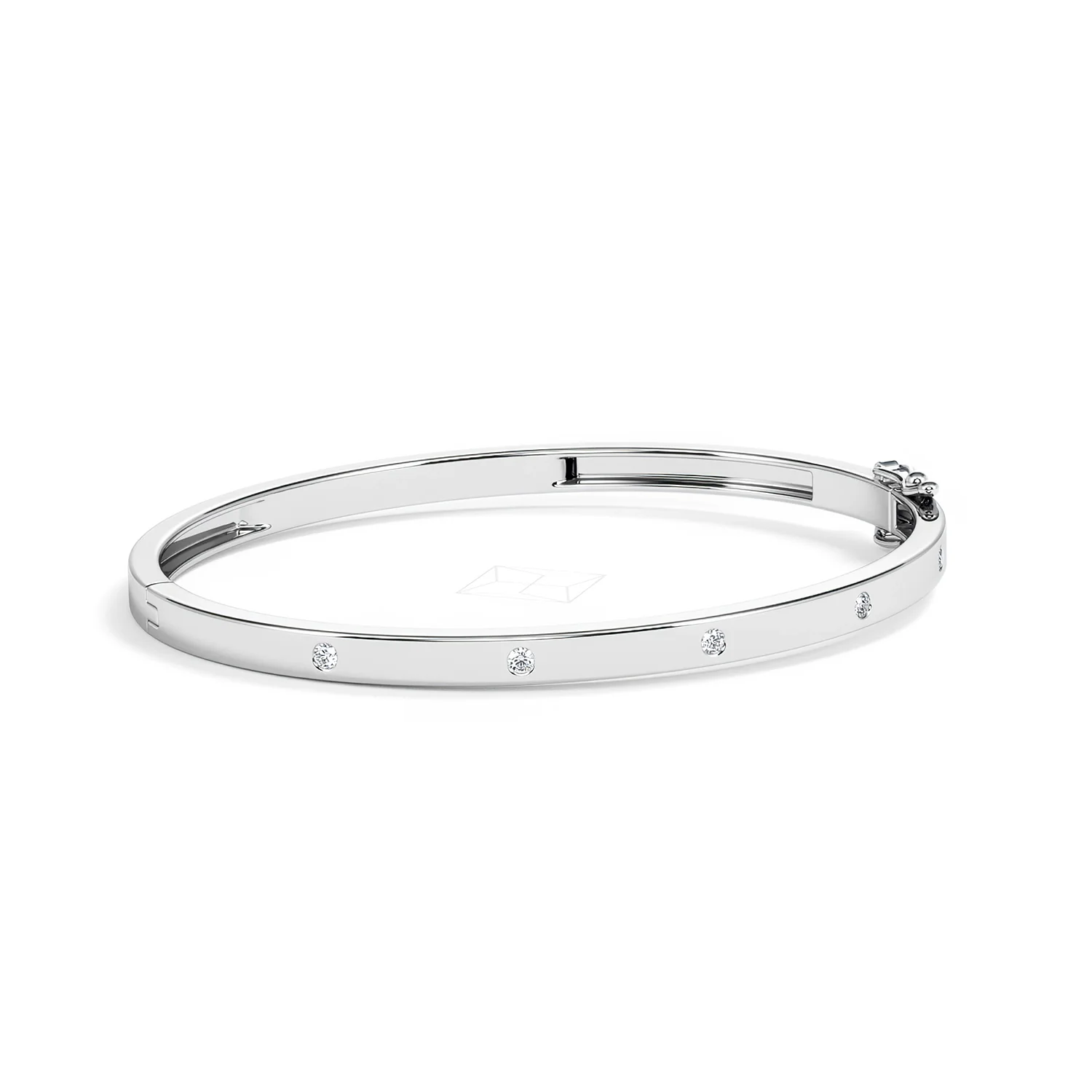 Élan 0.15ct Lab Diamond Bangle in Sterling Silver - Image 15