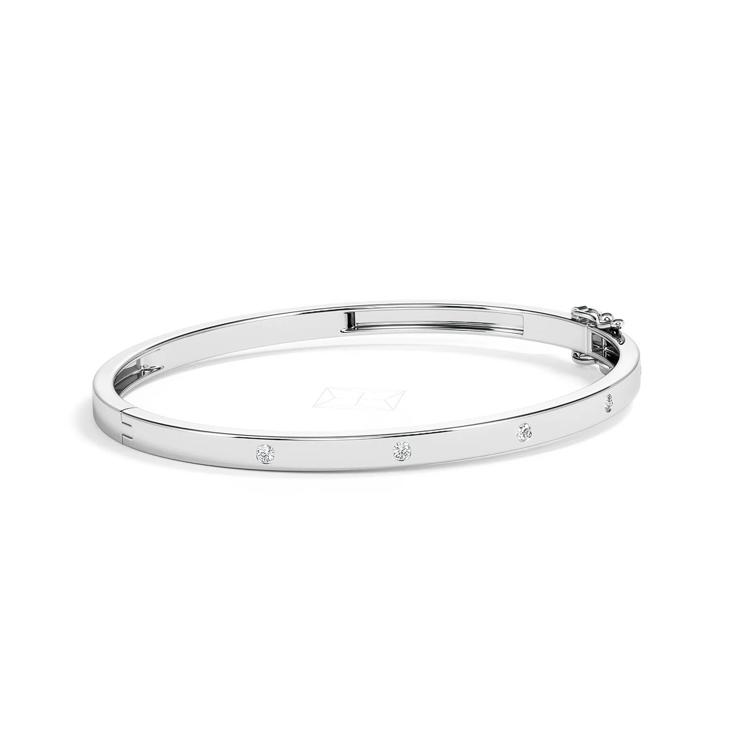 Élan 0.15ct Lab Diamond Bangle in Sterling Silver - Image 17