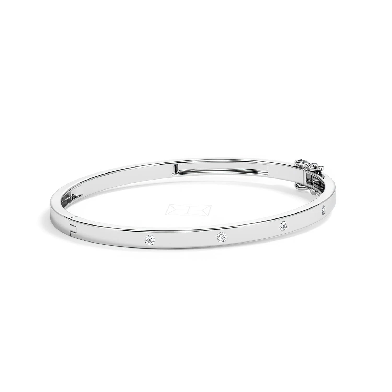Élan 0.15ct Lab Diamond Bangle in Sterling Silver - Image 18