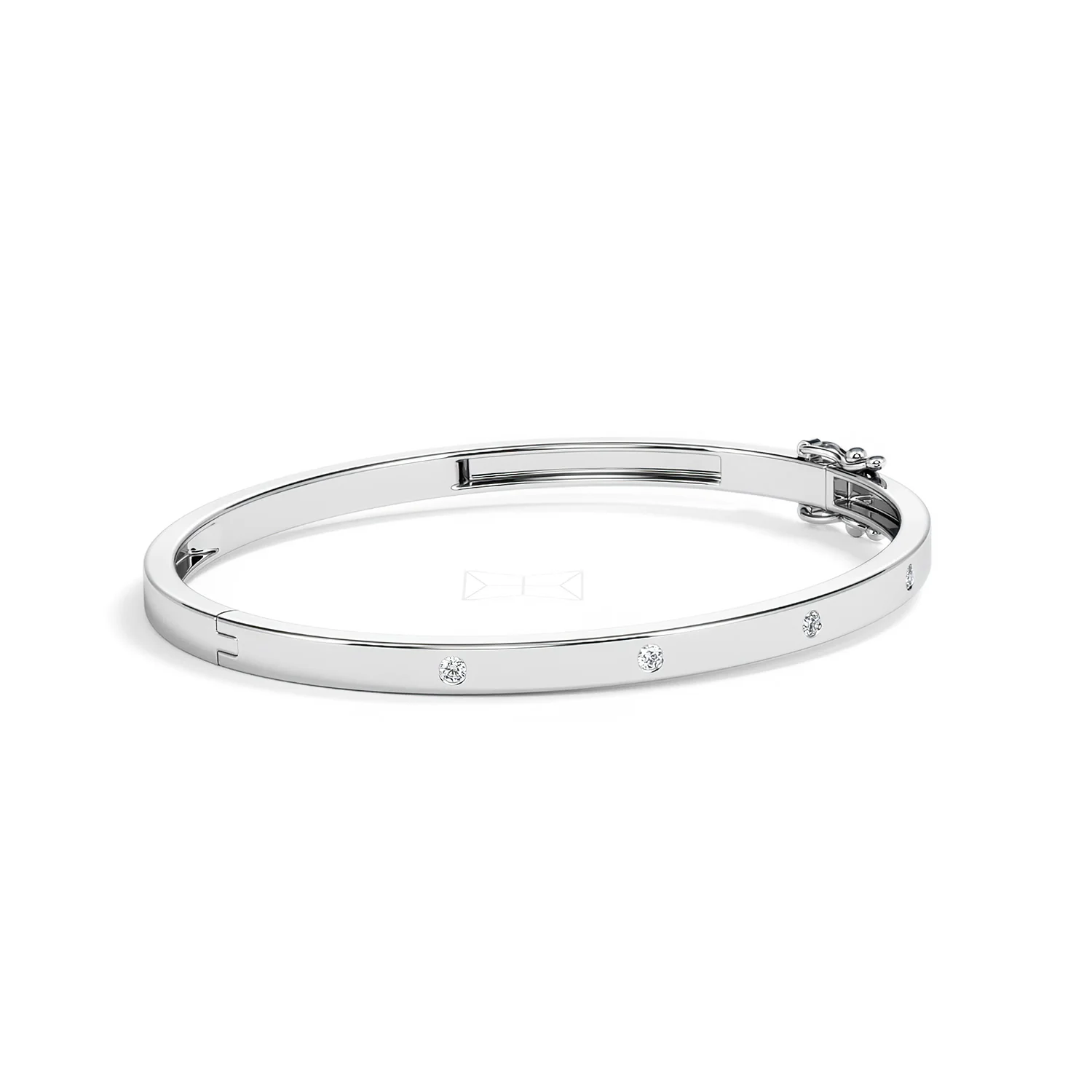 Élan 0.15ct Lab Diamond Bangle in Sterling Silver - Image 19