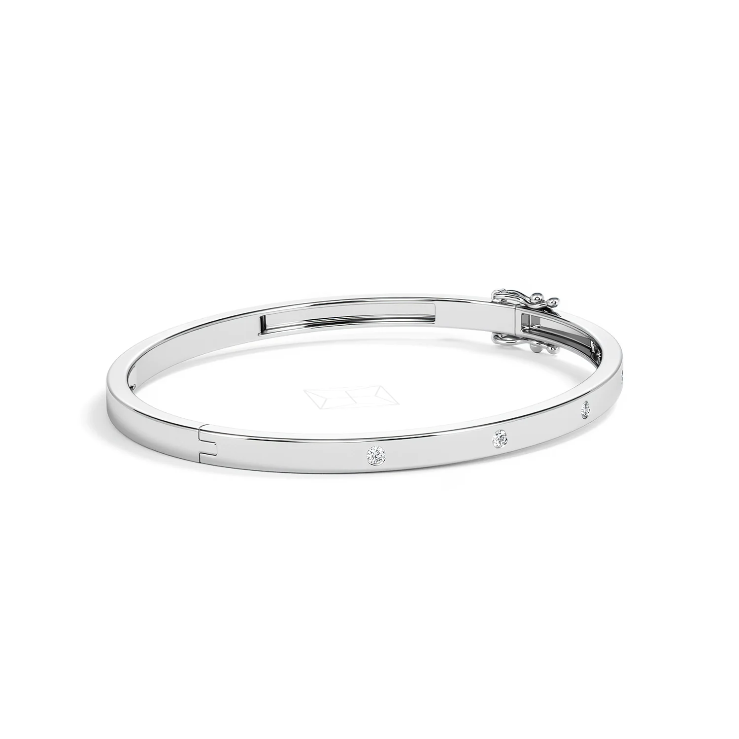 Élan 0.15ct Lab Diamond Bangle in Sterling Silver - Image 22