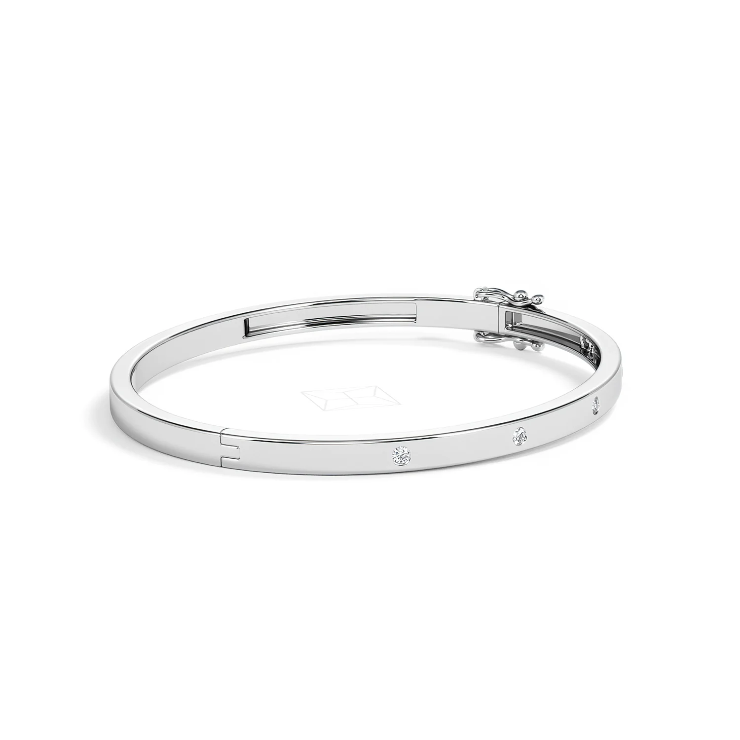 Élan 0.15ct Lab Diamond Bangle in Sterling Silver - Image 23