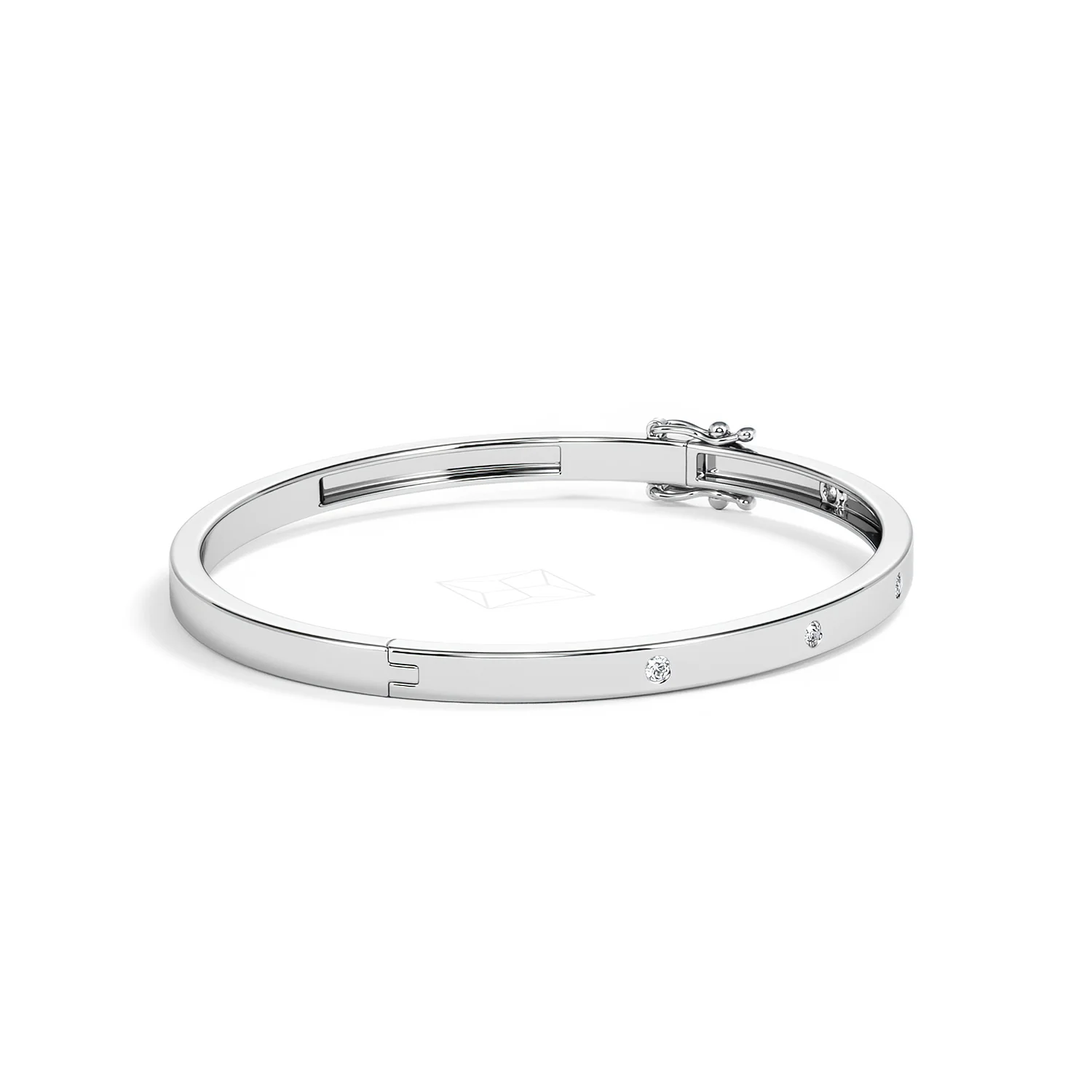 Élan 0.15ct Lab Diamond Bangle in Sterling Silver - Image 25
