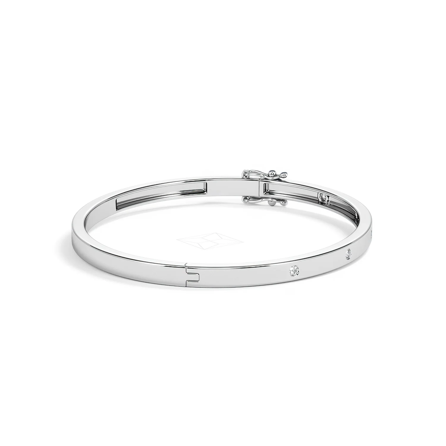 Élan 0.15ct Lab Diamond Bangle in Sterling Silver - Image 27