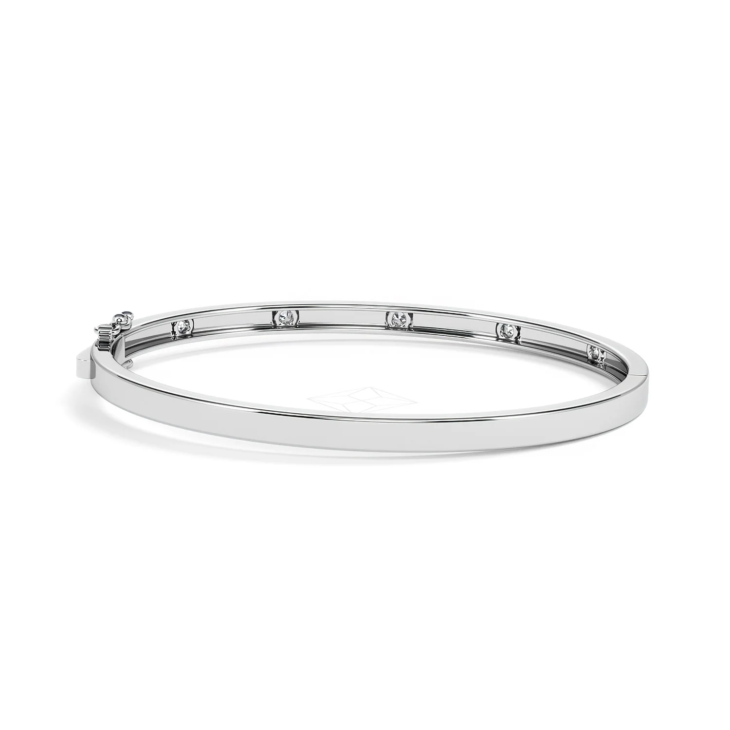 Élan 0.15ct Lab Diamond Bangle in Sterling Silver - Image 47