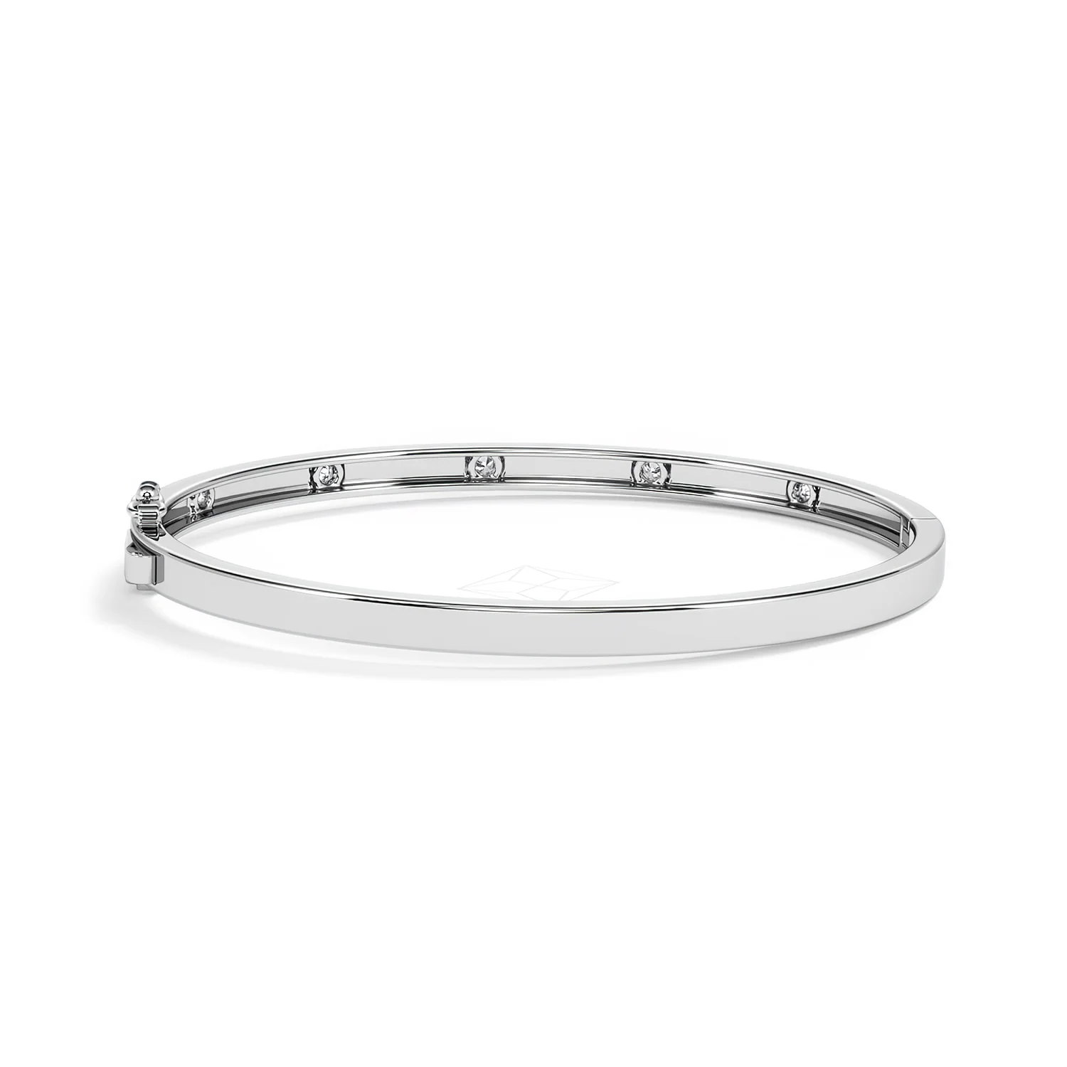 Élan 0.15ct Lab Diamond Bangle in Sterling Silver - Image 51