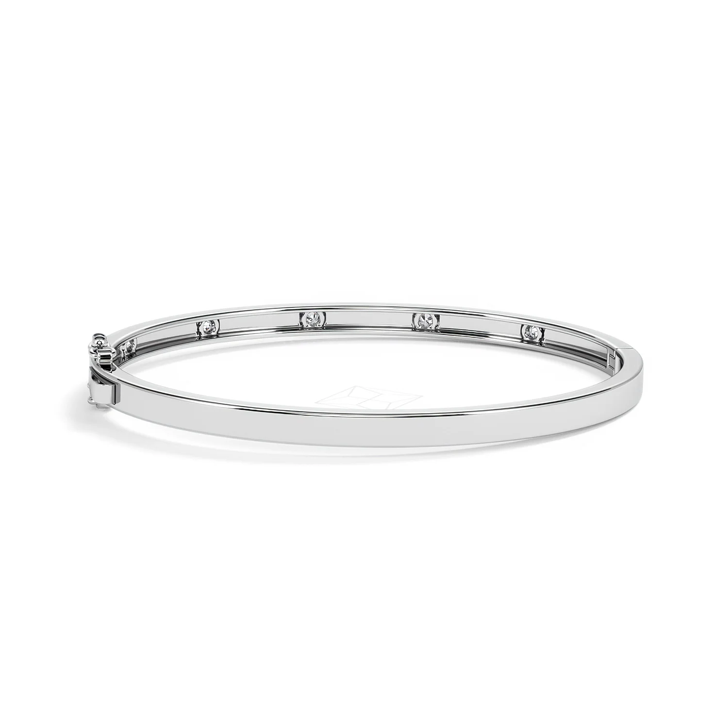 Élan 0.15ct Lab Diamond Bangle in Sterling Silver - Image 52