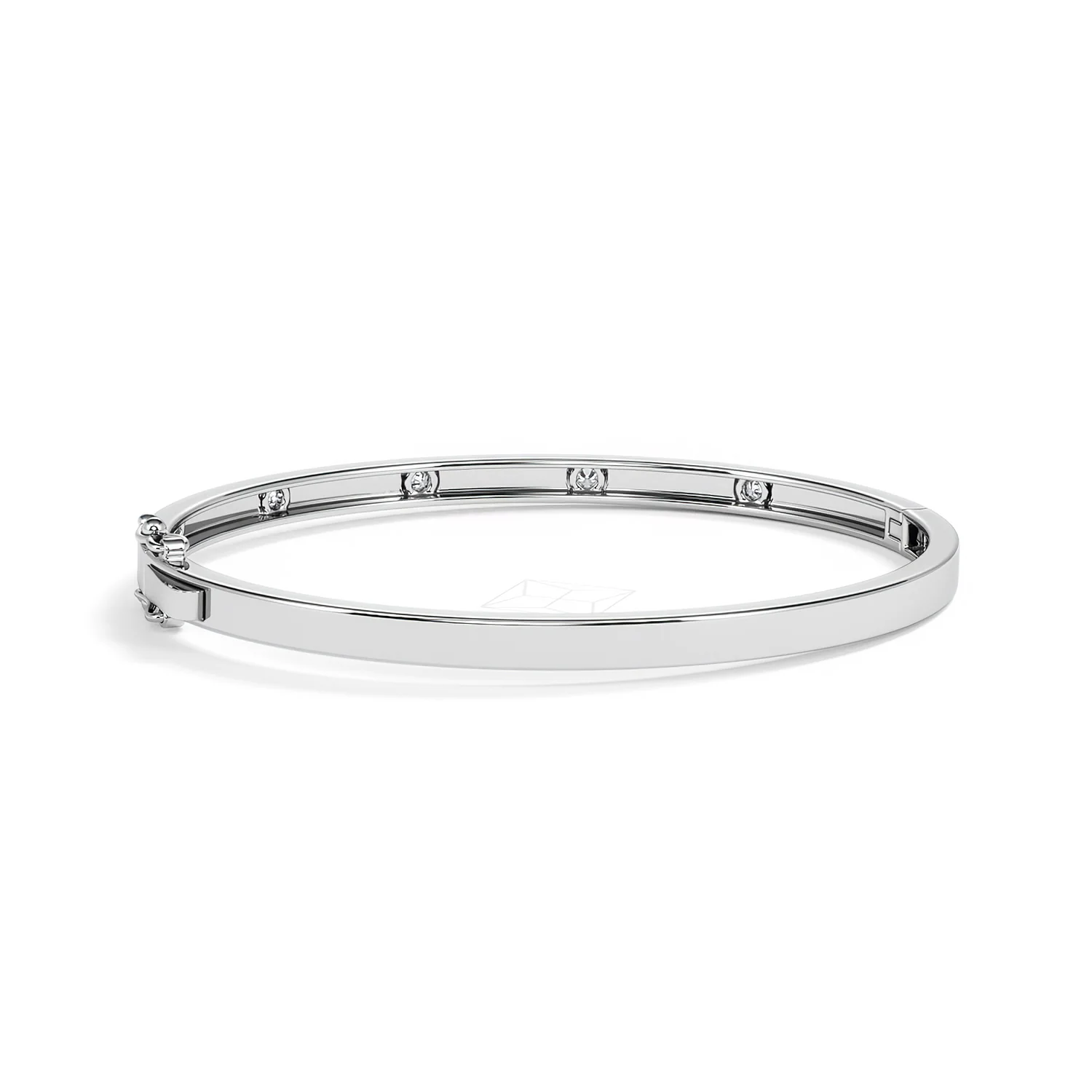 Élan 0.15ct Lab Diamond Bangle in Sterling Silver - Image 54