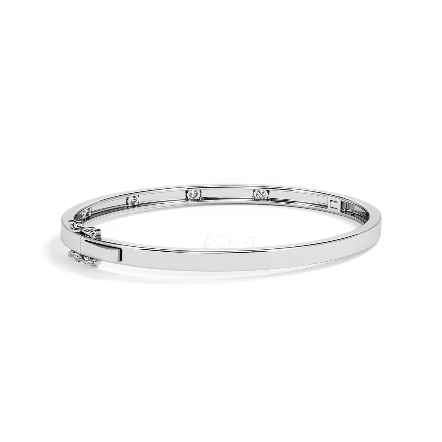 Élan 0.15ct Lab Diamond Bangle in Sterling Silver - Image 58