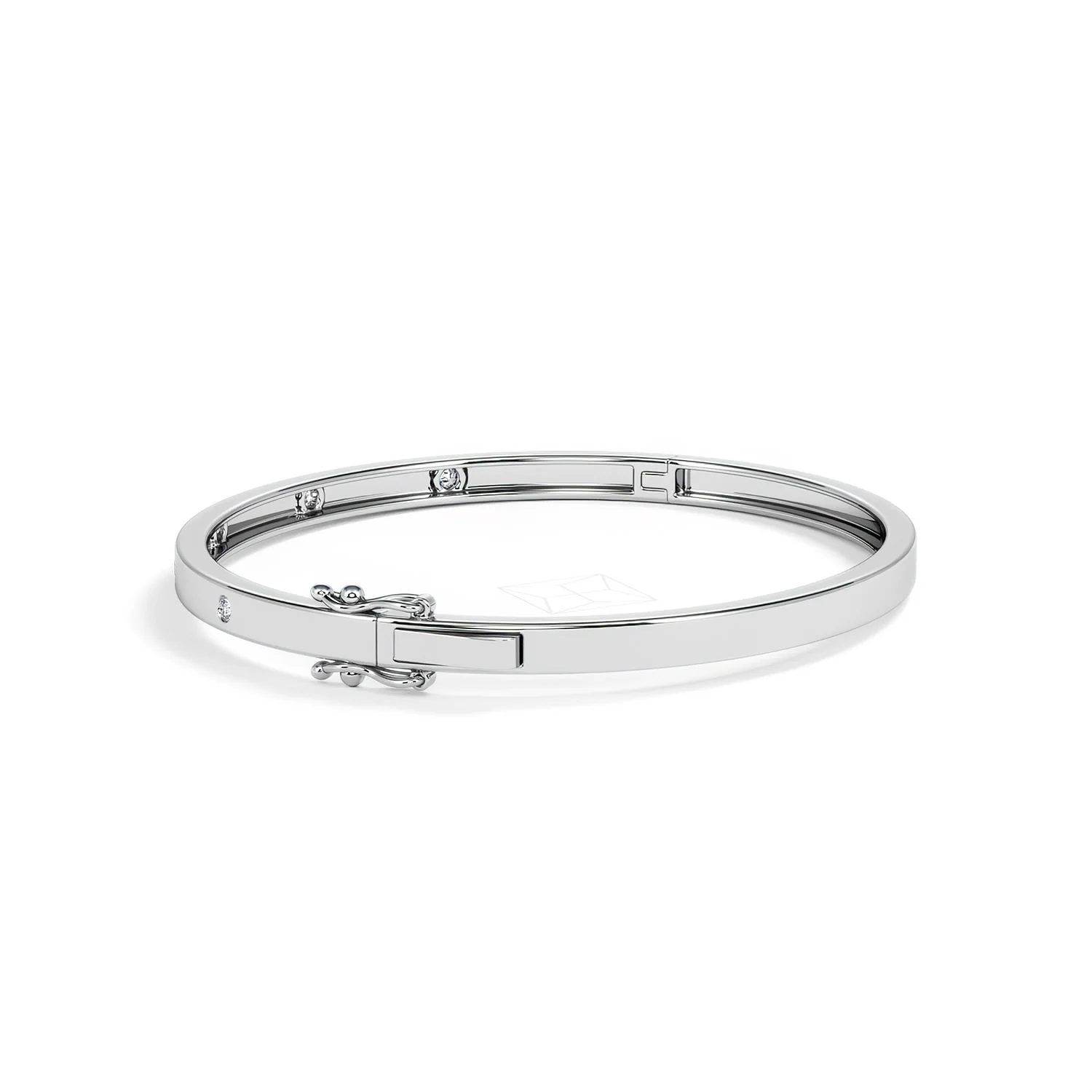 Élan 0.15ct Lab Diamond Bangle in Sterling Silver - Image 65