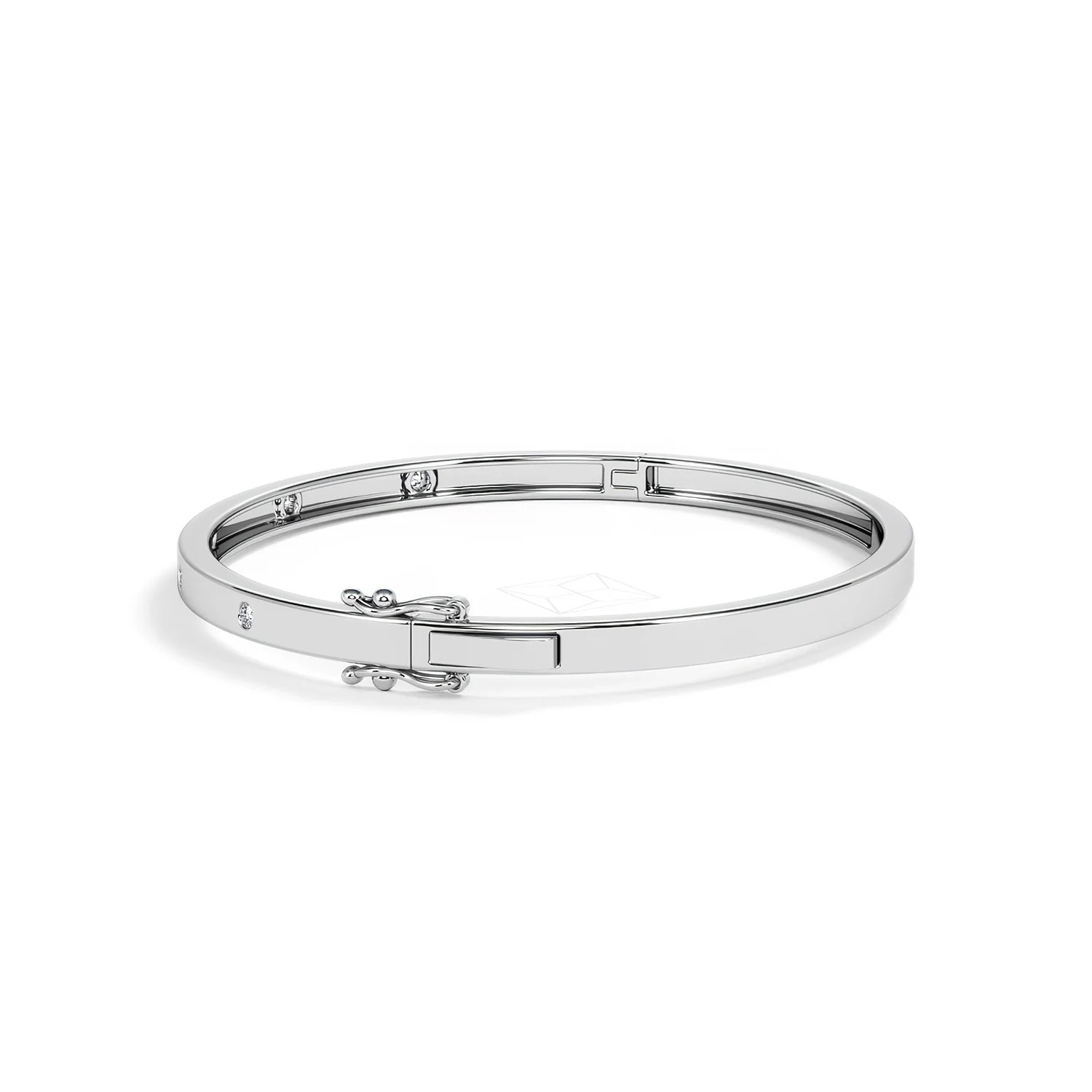 Élan 0.15ct Lab Diamond Bangle in Sterling Silver - Image 66